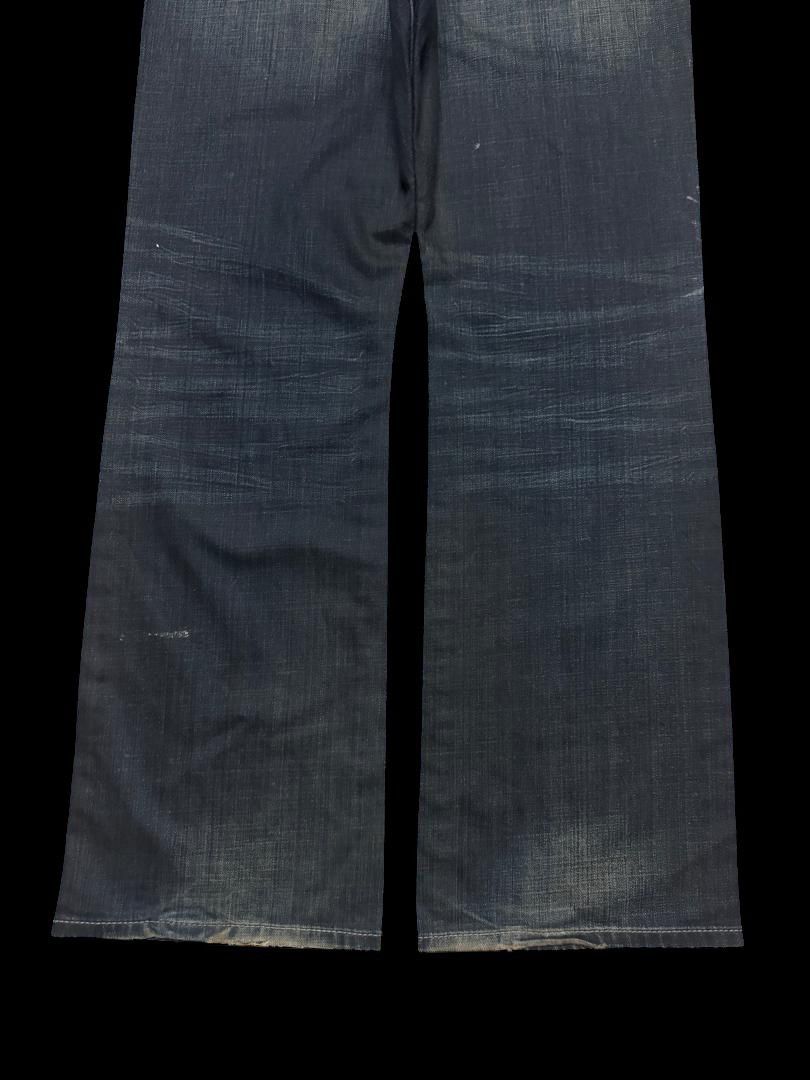 If Six Was Nine FLARE Insane Express🇯🇵 Jean Mudwash SlimFit Bootcut Dark Jean Size US 35 - 19 Thumbnail