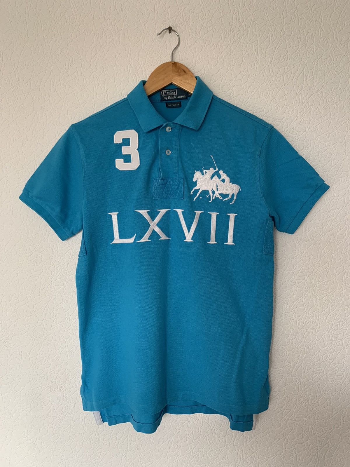 Pre-owned Polo Ralph Lauren X Vintage Polo Ralph Laurent Blue Polo Shirt
