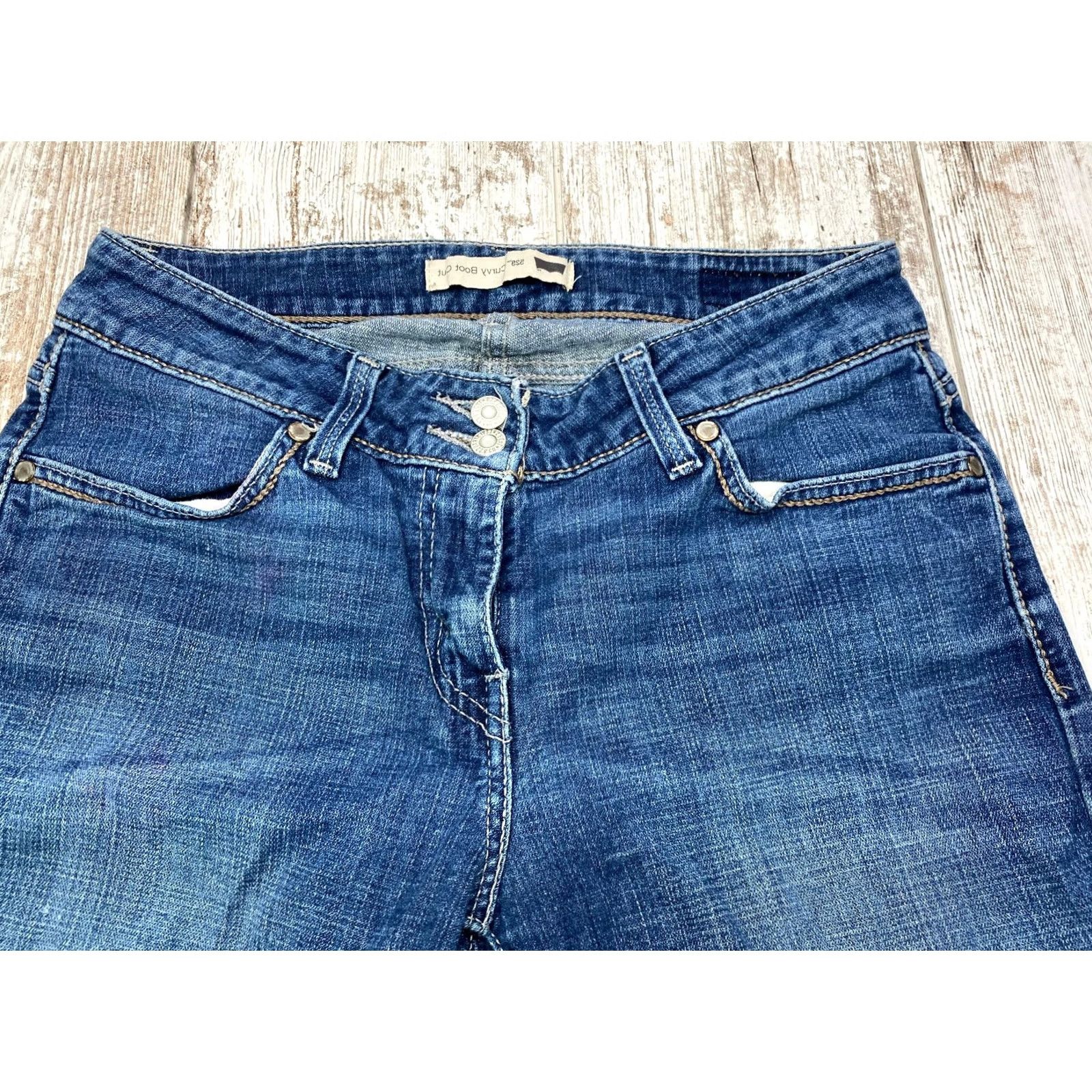 Levi's Levis 529 Jeans Boot Cut Denim Mid Rise 8M 30 Inseam Blue Womens Size 30" / US 8 / IT 44 - 6 Thumbnail