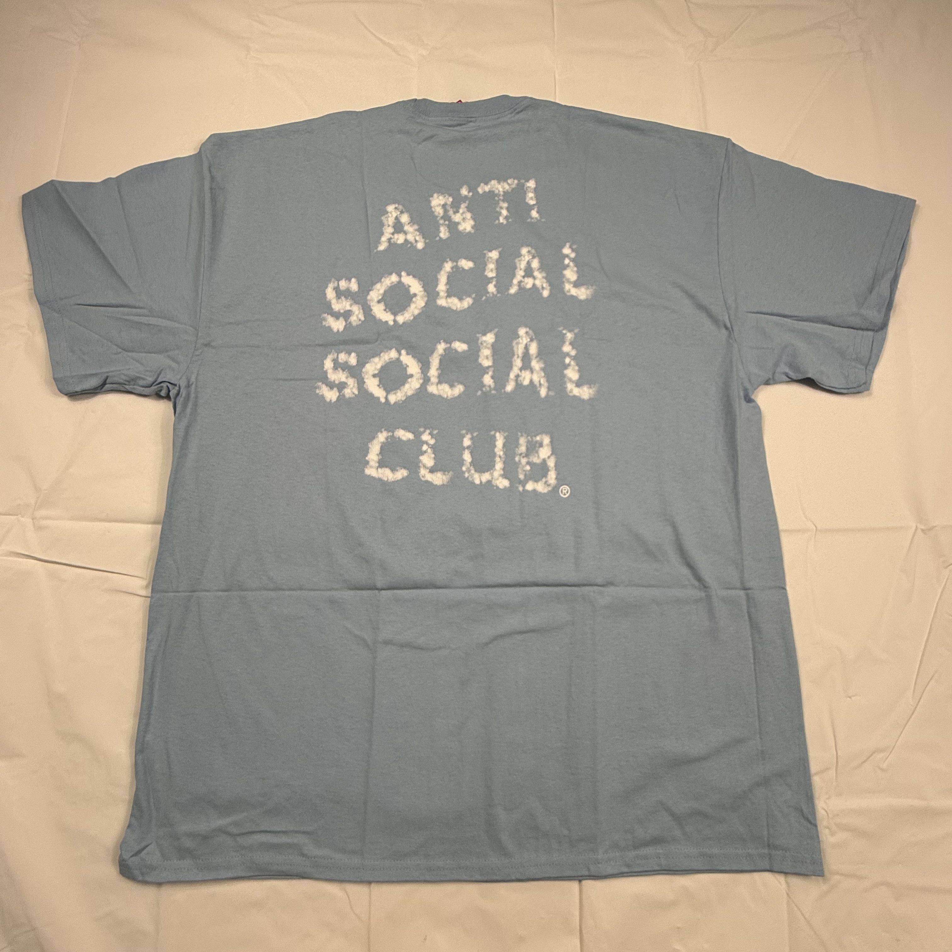 Anti Social Social Club Anti Social Social Club Partly Cloudy Tee Light Blue 2XL Size US XXL / EU 58 / 5 - 1 Thumbnail