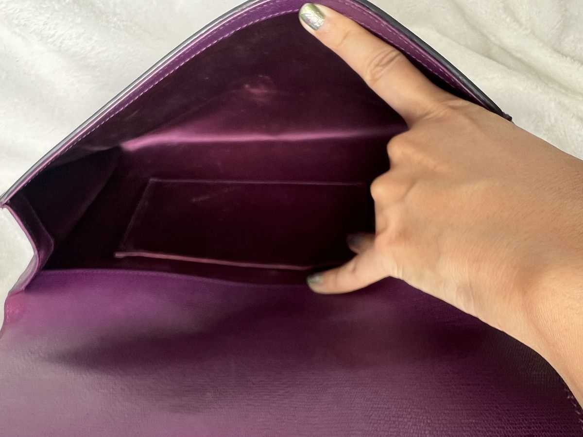 Yves Saint Laurent Saint Laurent Chyc Clutch – Purple Size ONE SIZE - 13 Thumbnail