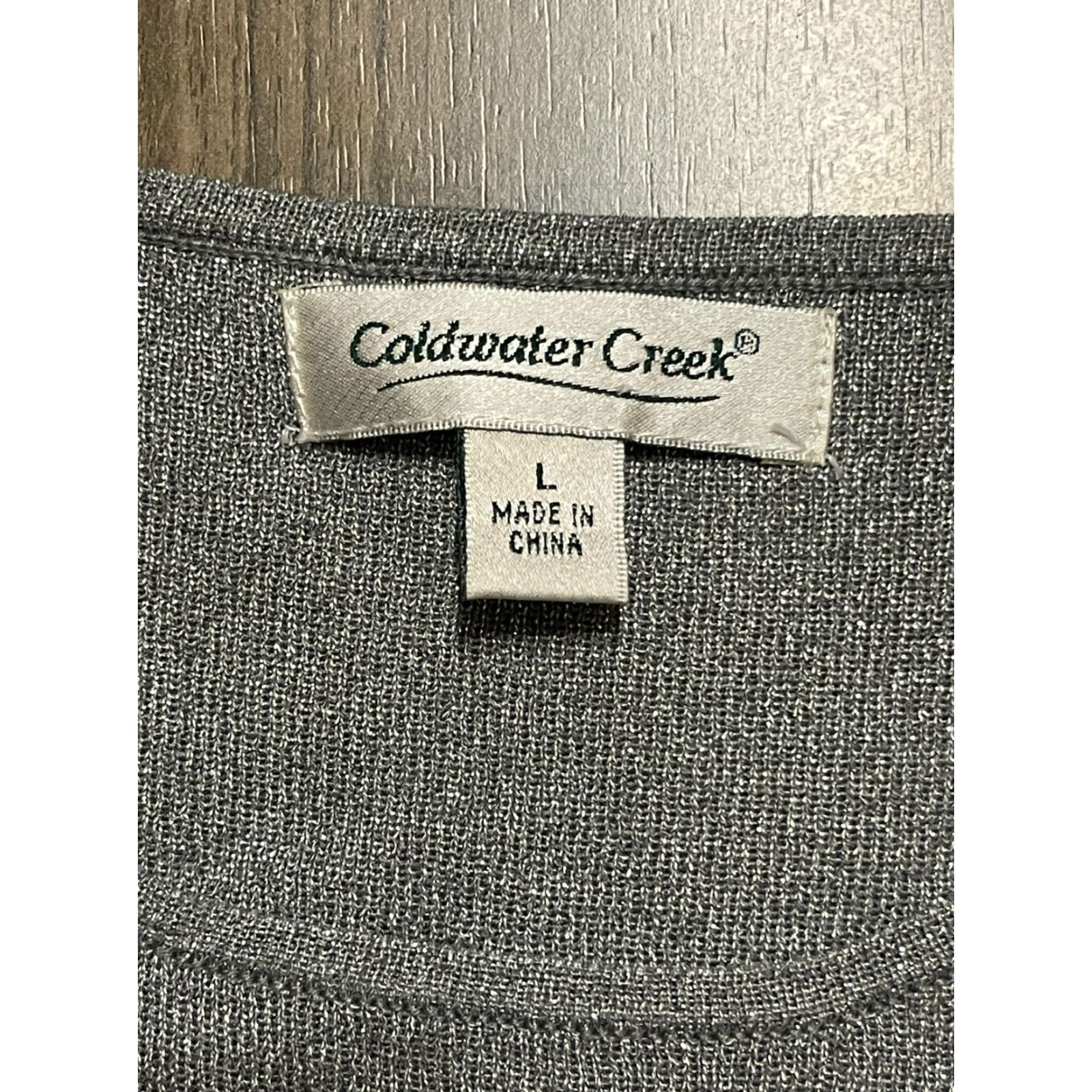 Coldwater Creek Coldwater Creek Tank Top Women's Large Gray Sleeveless Round Neck Basic Casual Size L / US 10 / IT 46 - 7 Thumbnail