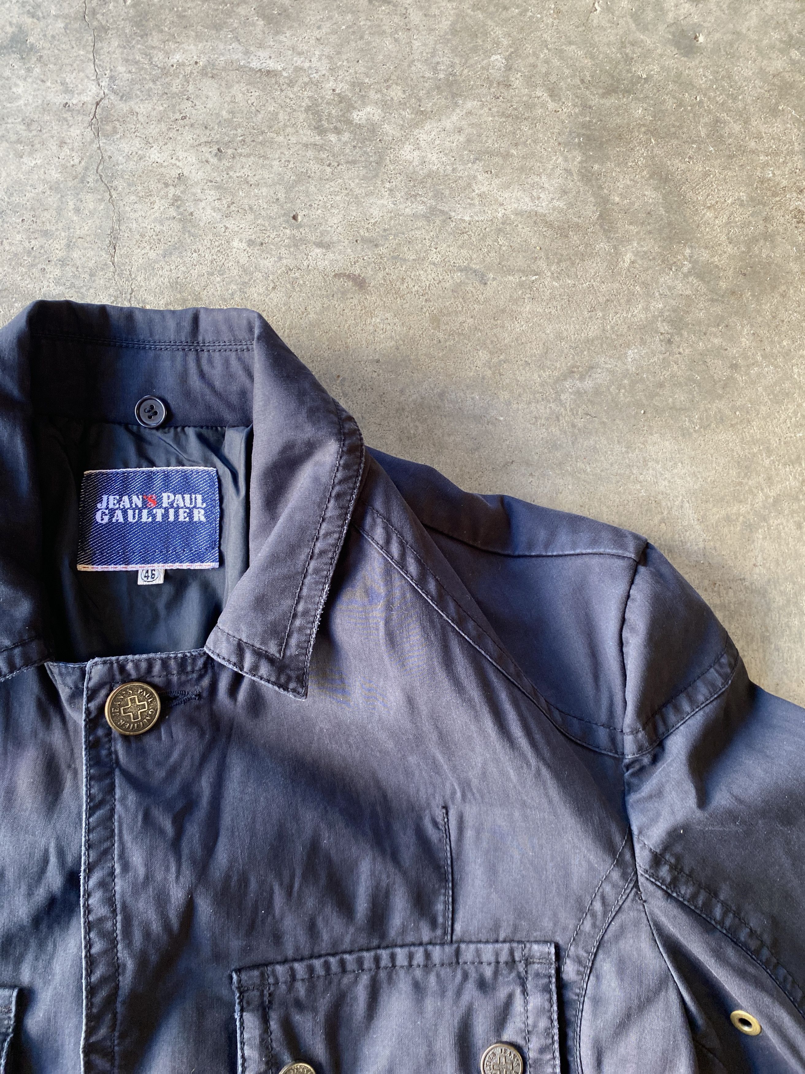 Jean Paul Gaultier Jean Paul Gaultier Navy Multi-Pocket Military Field Jacket Size US M / EU 48-50 / 2 - 10 Thumbnail
