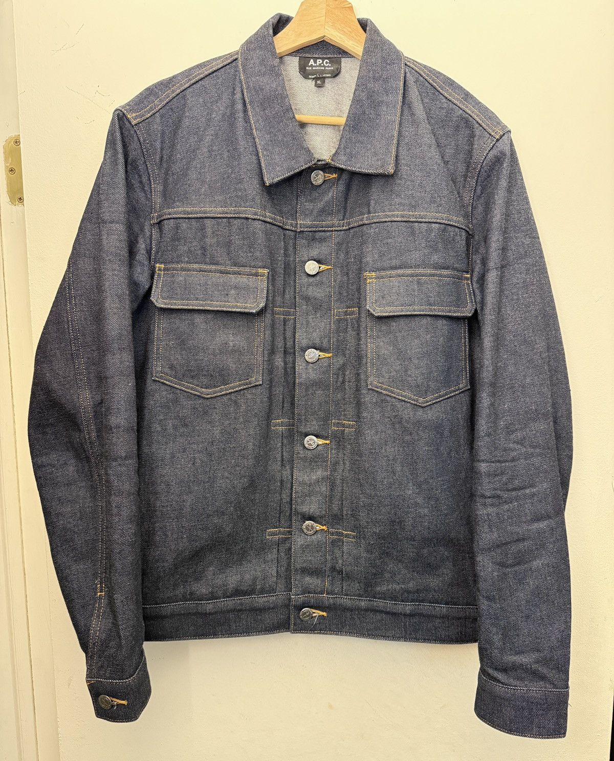 A.P.C. Raw Denim Jean Jacket Size US L / EU 52-54 / 3 - 1 Thumbnail
