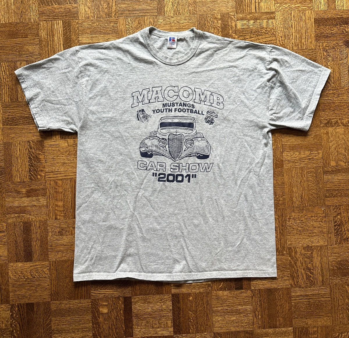 Vintage 2001 Macomb Mustangs Football Car Show Graphic Tee Size US XL / EU 56 / 4 - 1 Thumbnail