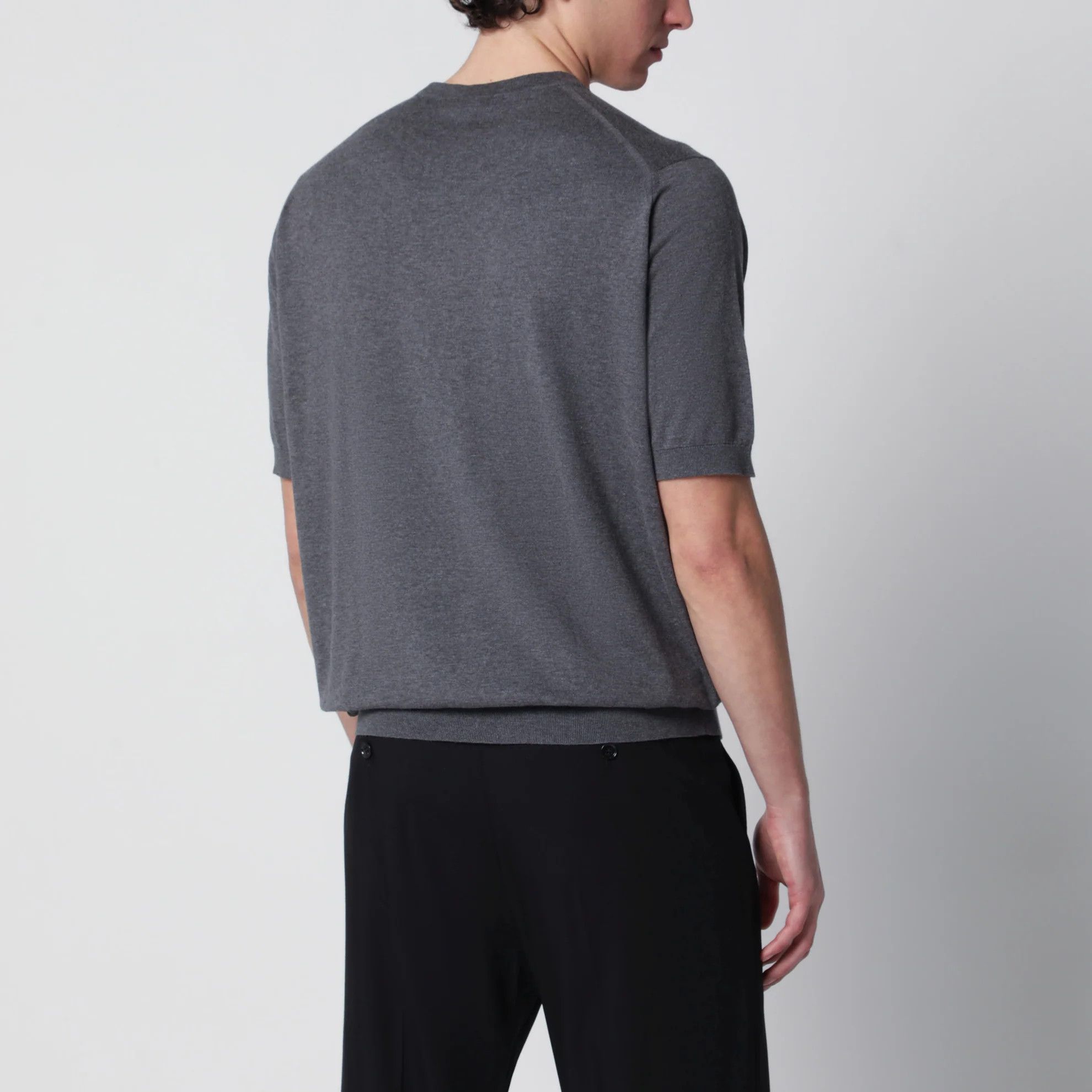 John Smedley o1d2blof0526 Cotton Sweater in Gray Size US L / EU 52-54 / 3 - 2 Thumbnail