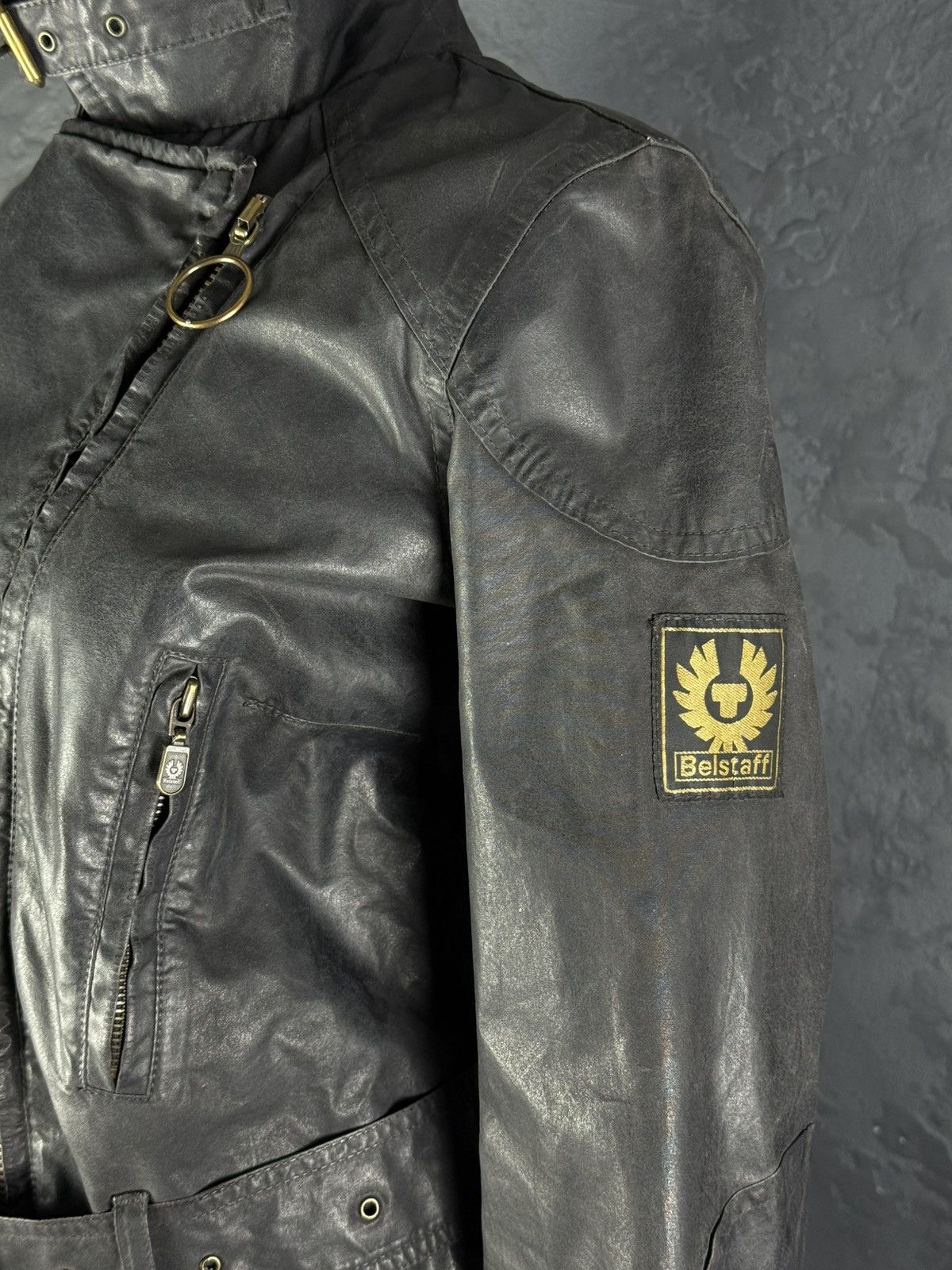 Belstaff Belstaff Sammy Miller Gold Label Women’s Wax Belted Jacket Size M / US 6-8 / IT 42-44 - 10 Thumbnail