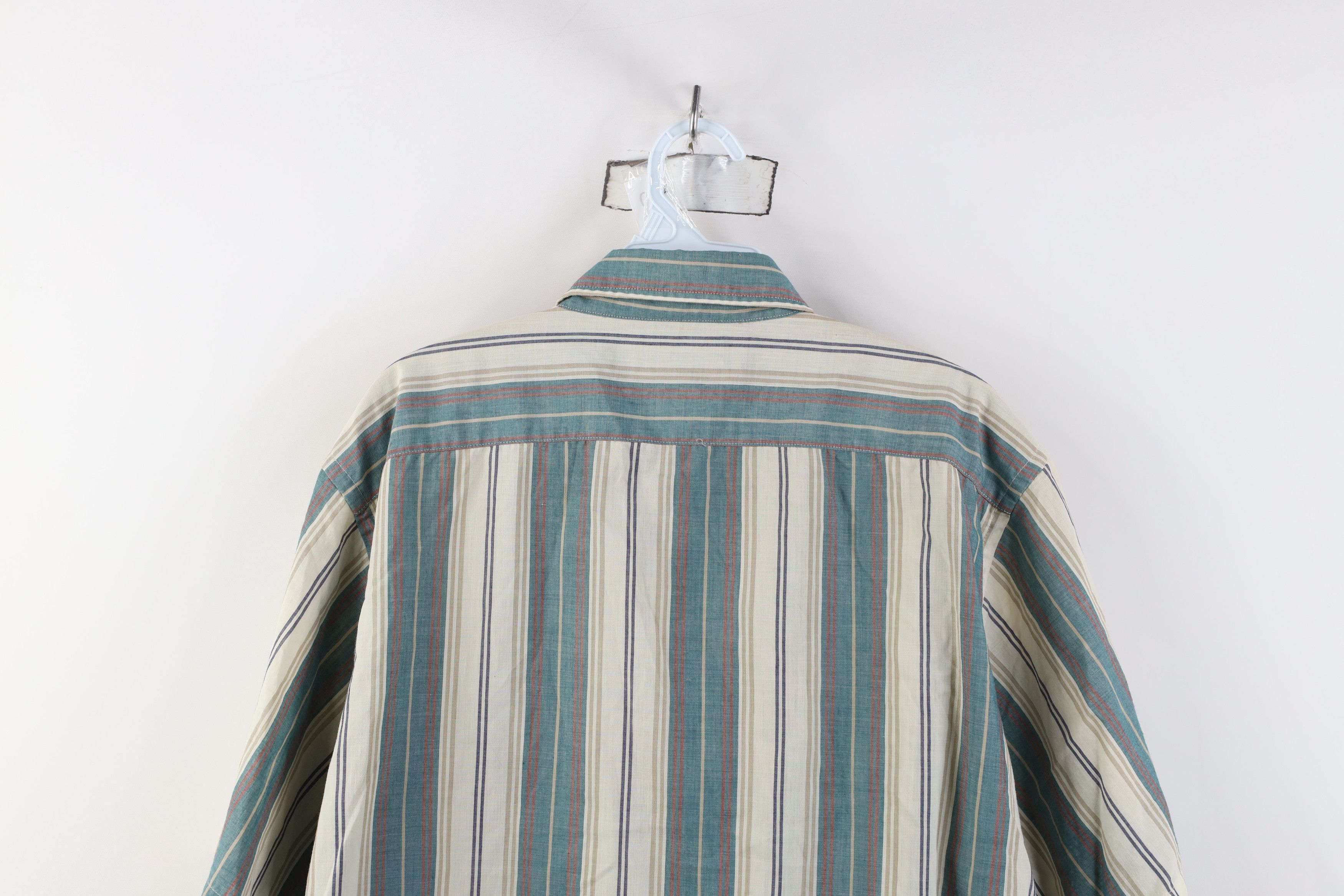 Vintage Vintage 90s Streetwear Block Short Sleeve Button Down Shirt Size US L / EU 52-54 / 3 - 11 Thumbnail