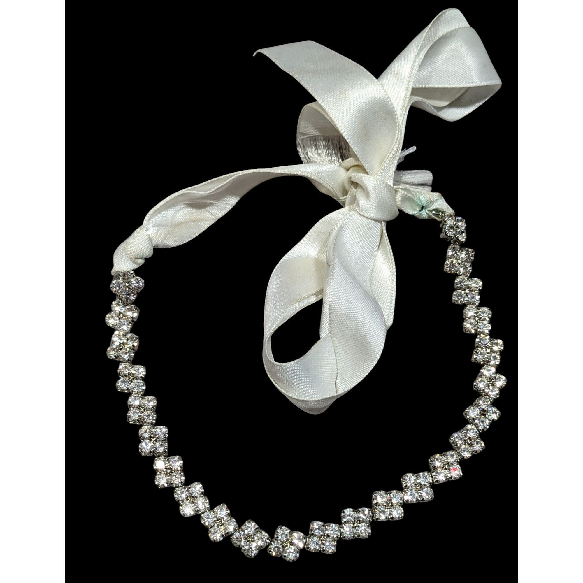 Other Retro Glam Sparkly Rhinestone Tie On Necklace Size ONE SIZE - 3 Thumbnail