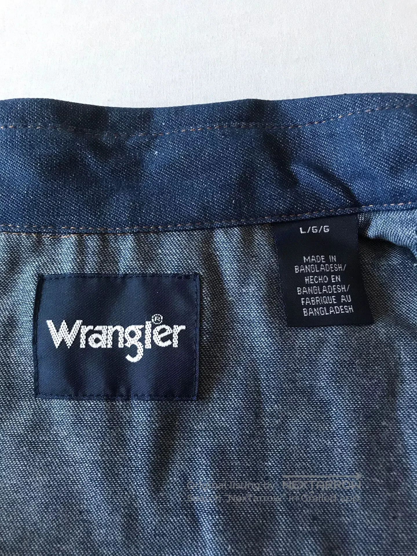 Wrangler Wrangler MS70119 Western Denim Shirt. Size US L / EU 52-54 / 3 - 7 Thumbnail