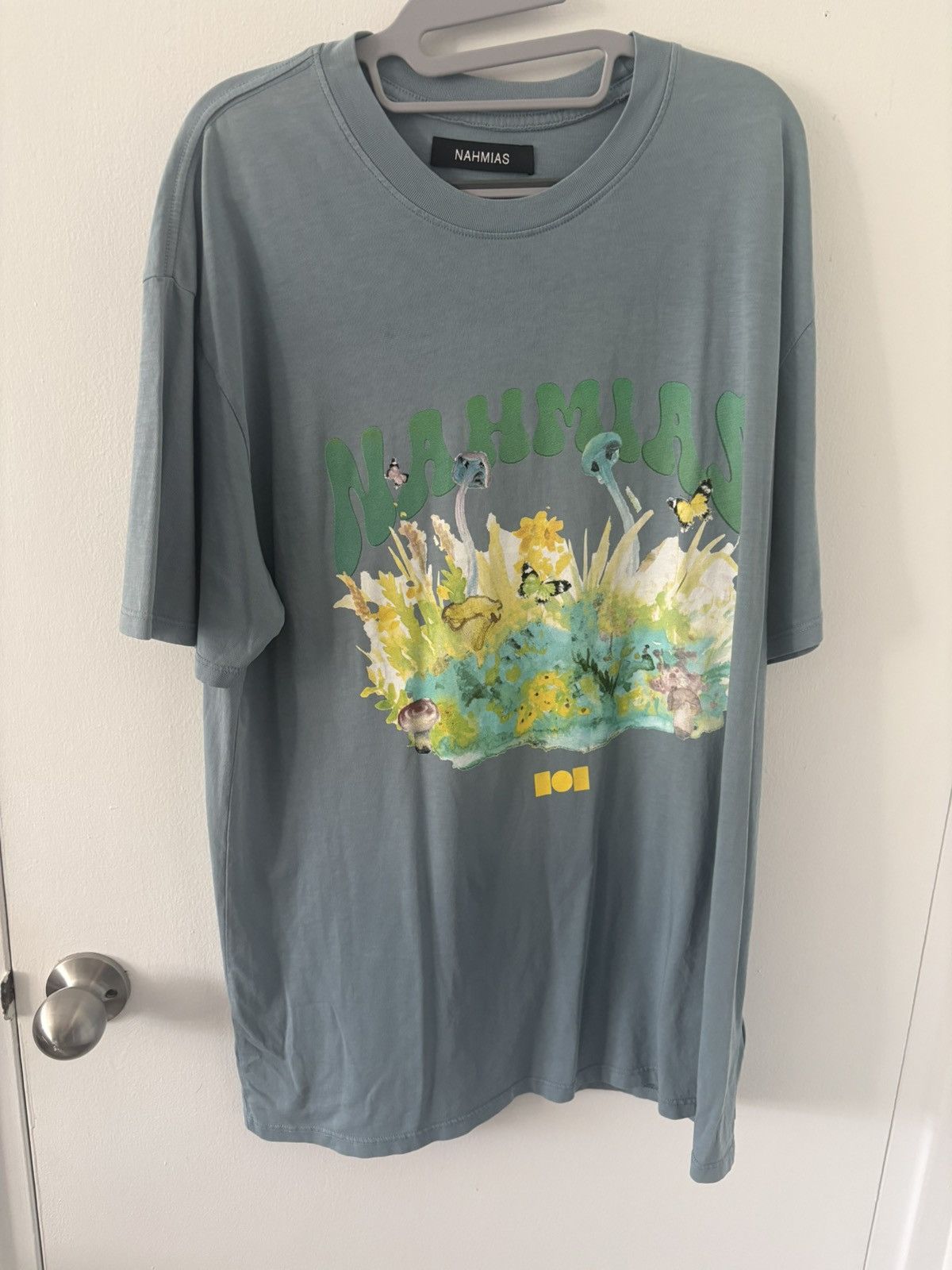 Nahmias Nahmias Graphic Tee Made in USA XL Blue Oversized T-Shirt Size US XL / EU 56 / 4 - 1 Thumbnail