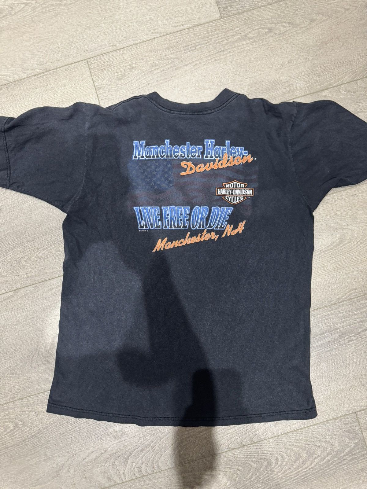 Harley Davidson × Vintage Vintage Black Harley Davidson Manchester Shirt Size US L / EU 52-54 / 3 - 6 Thumbnail