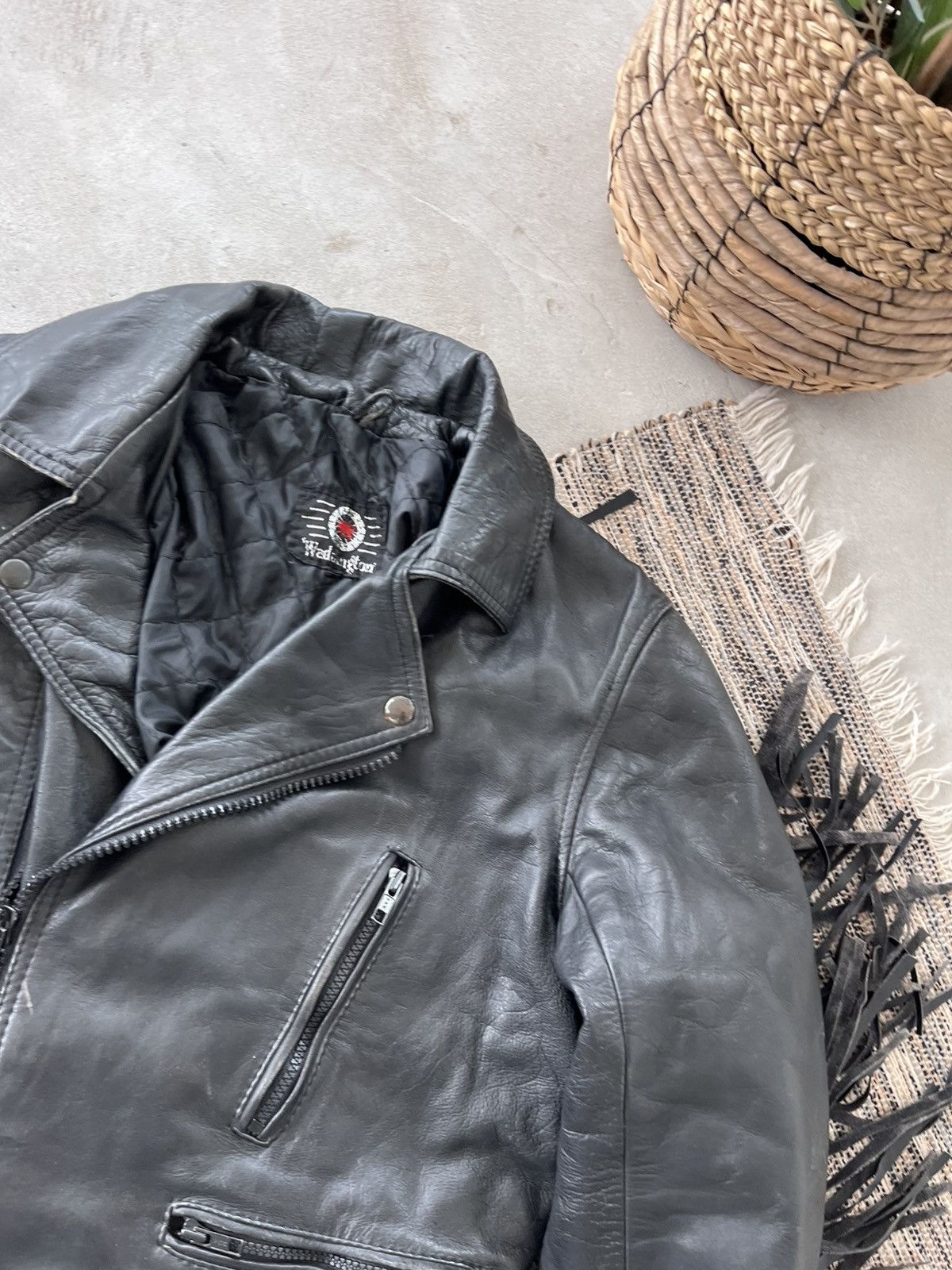 Genuine Leather Vintage Leather Biker Jacket Black Cowboy Western Style Y2K Size S / US 4 / IT 40 - 6 Thumbnail