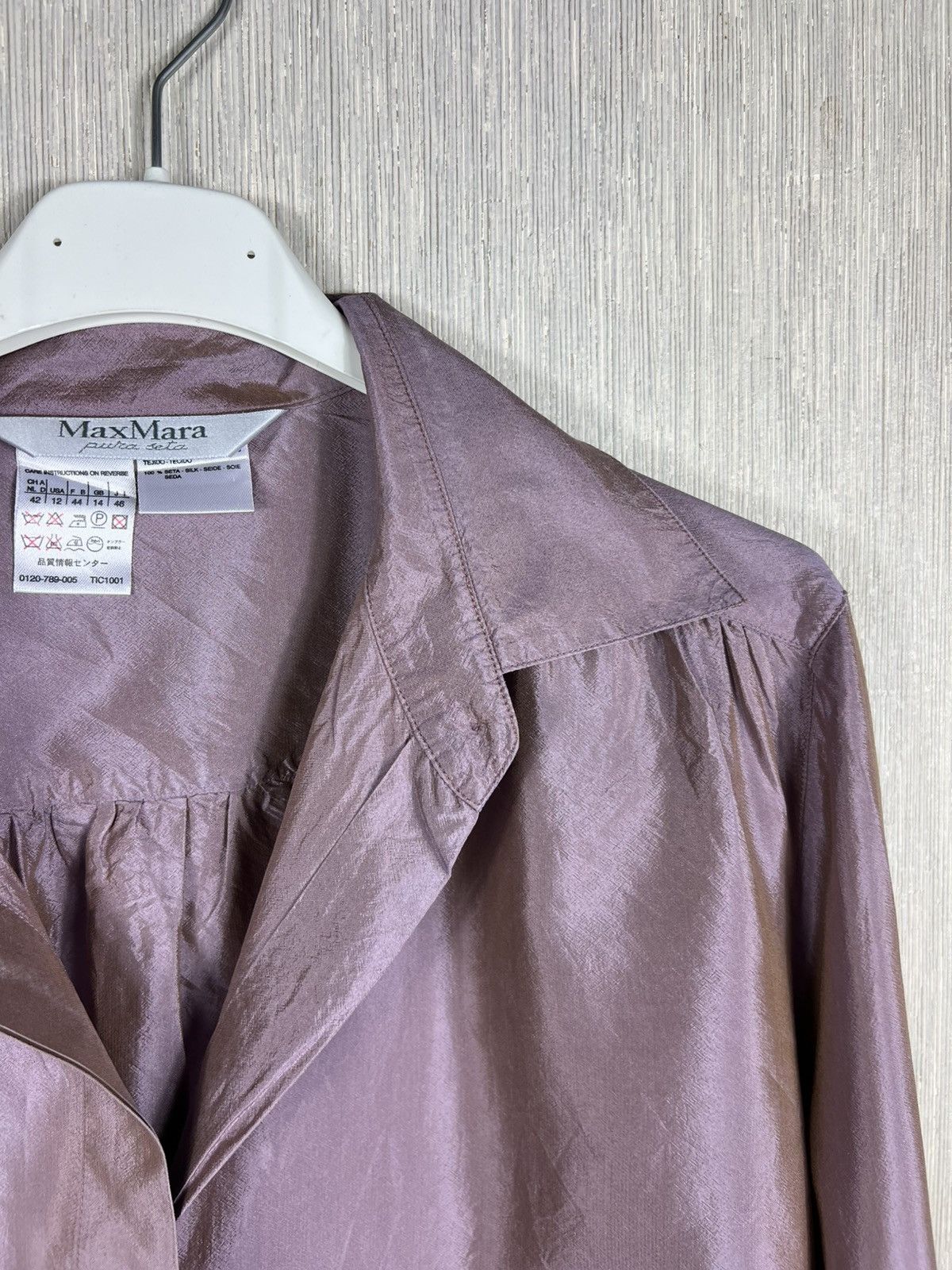 Max Mara Max Mara pure seta 100% silk button up shiny shirt luxury Size M / US 6-8 / IT 42-44 - 9 Thumbnail