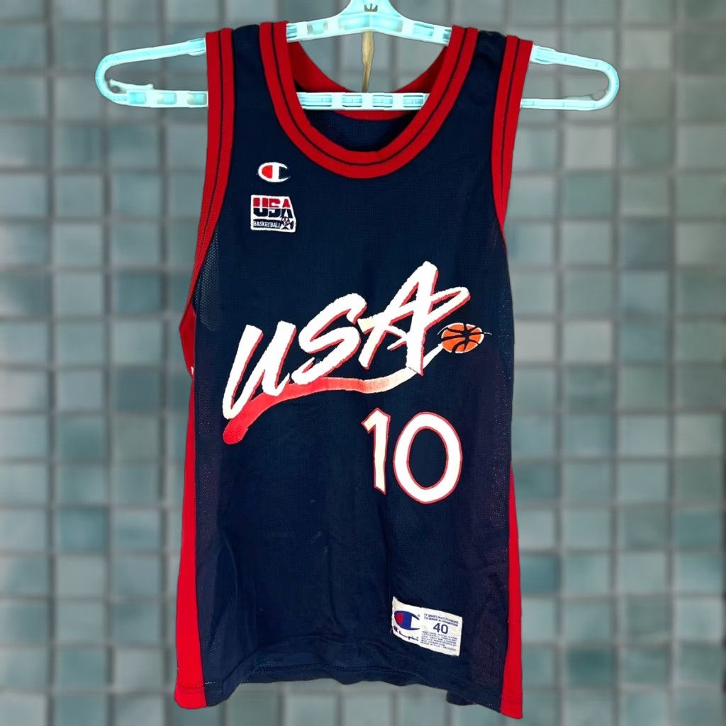 Champion VINTAGE Reggie Miller USA Olympics Dream Team Champion Basketball Jersey M 40 Blue Mens Size US M / EU 48-50 / 2 - 1 Thumbnail
