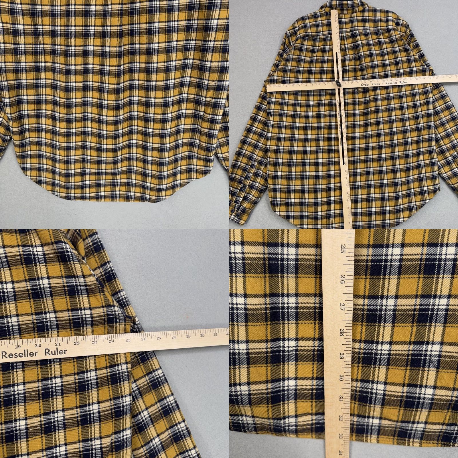 Eddie Bauer VINTAGE Eddie Bauer Shirt Mens XL Tall Yellow Plaid Flannel Relaxed Long Sleeve Button-Up) Size US XL / EU 56 / 4 - 8 Thumbnail