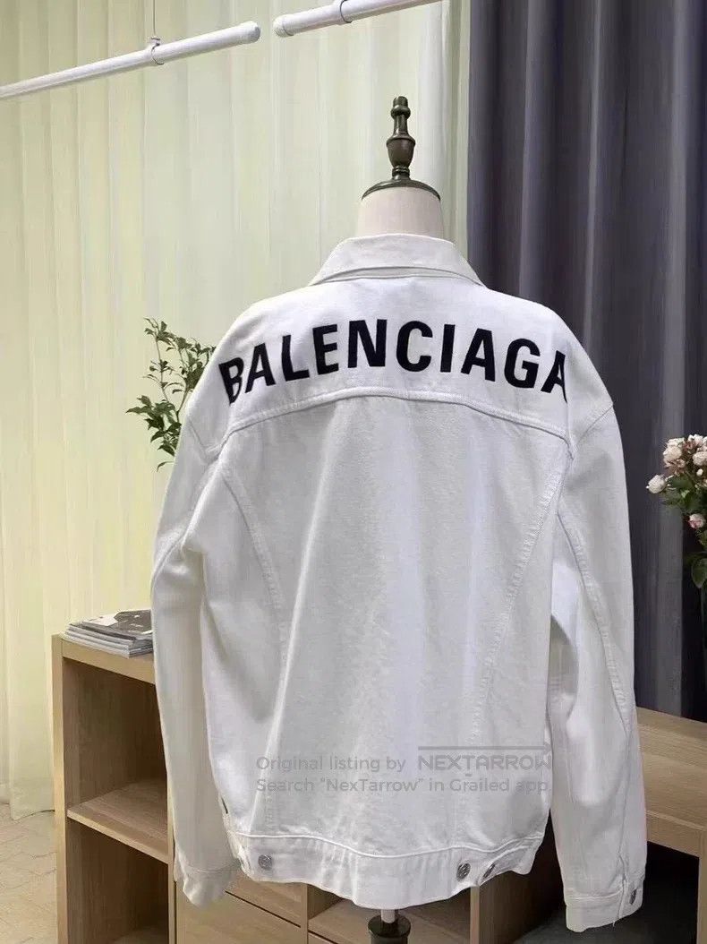 Balenciaga Balenciaga Back Logo Denim Jacket Size US M / EU 48-50 / 2 - 2 Thumbnail