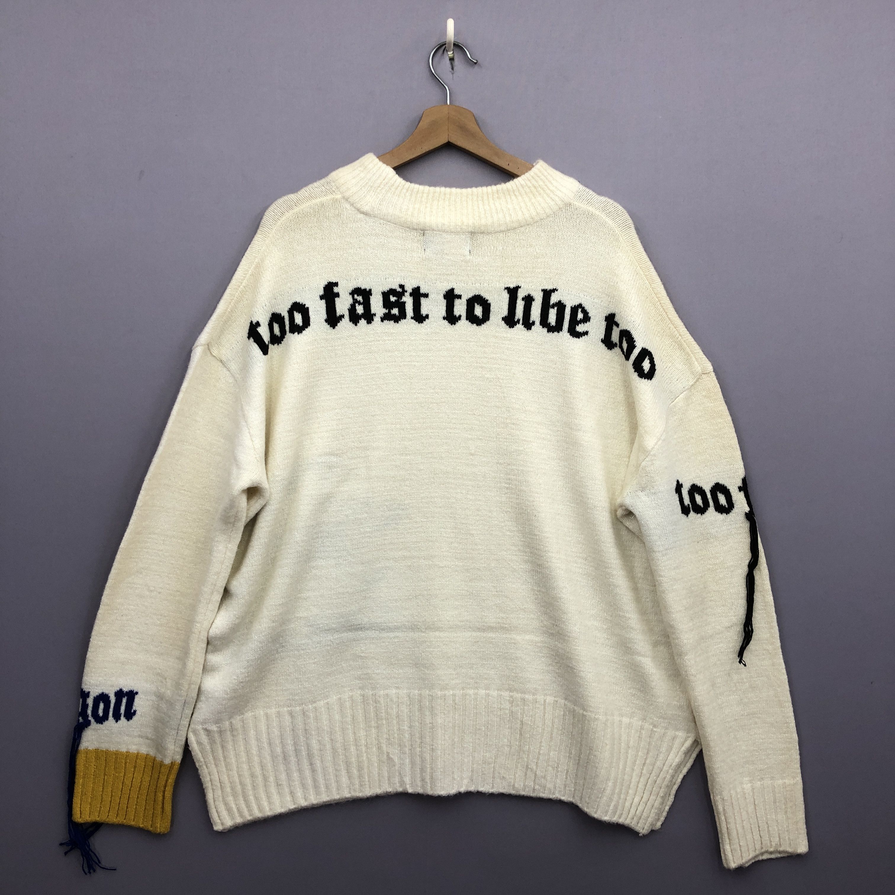 Homespun Knitwear Y2K Dragon 8 Knit Sweater Too Fast to Libe Too Sweatshirt Size US XL / EU 56 / 4 - 2 Thumbnail