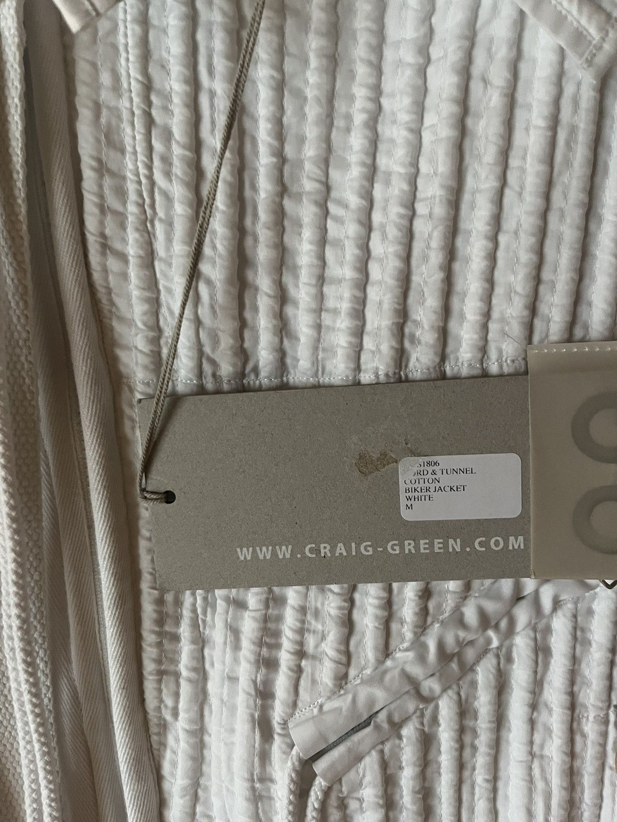 Craig Green SS18 tunnel cord biker jacket in white Size US M / EU 48-50 / 2 - 6 Thumbnail