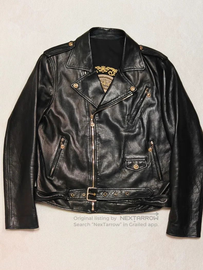 Versace Versace Motorcycle leather jacket Size US XXL / EU 58 / 5 - 1 Thumbnail