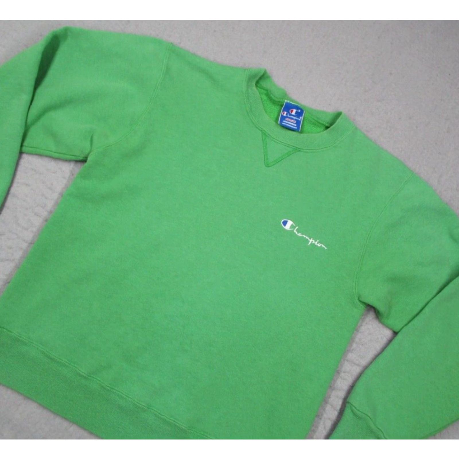 Champion VINTAGE Champion Pullover Sweatshirt Mens Medium Green 90s Fleece Size US M / EU 48-50 / 2 - 2 Thumbnail