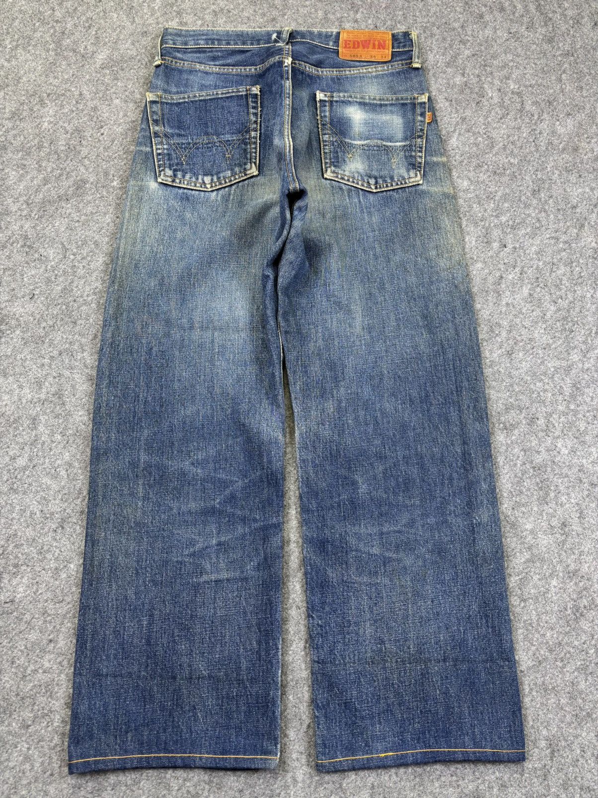 Edwin 💥Wide Selvedge💥Vtg Edwin 505 Wide Blue Wash Denim F964 Size US 28 / EU 44 - 16 Thumbnail