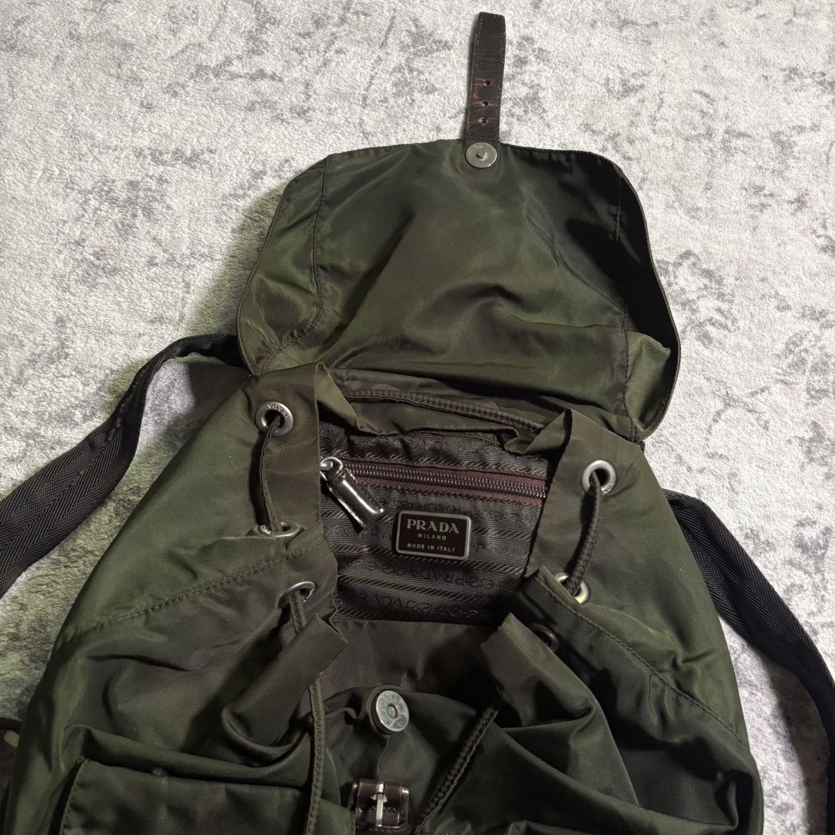 Prada Prada Milano Ebano Nylon Backpack Green Size ONE SIZE - 4 Thumbnail