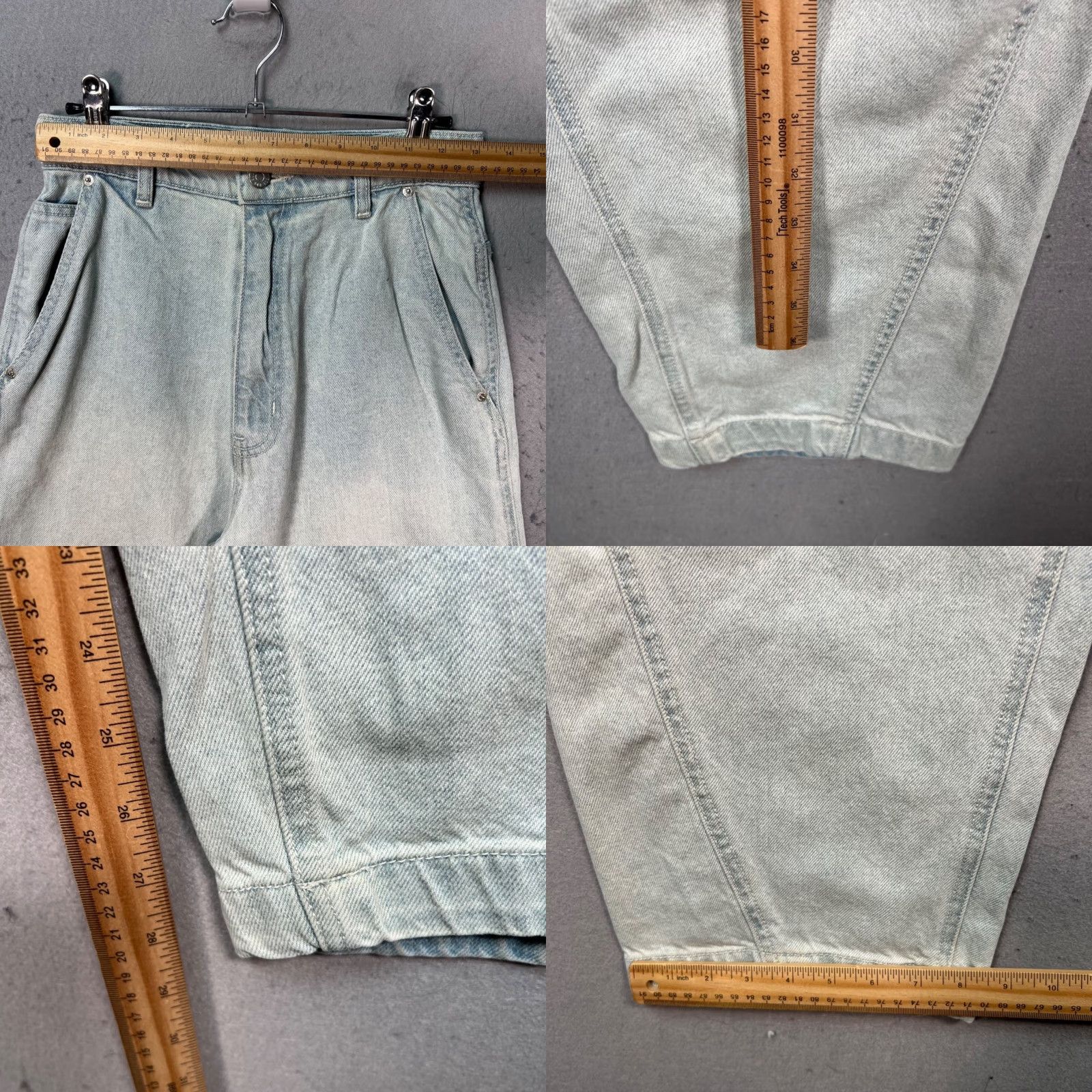 Bdg BDG Womens Jeans High-Rise Light Wash 25 Blue 5-Pocket Wide-Leg Denim 100% Cotton Adult Womens Jeans Size 42" / US 20 - 8 Thumbnail