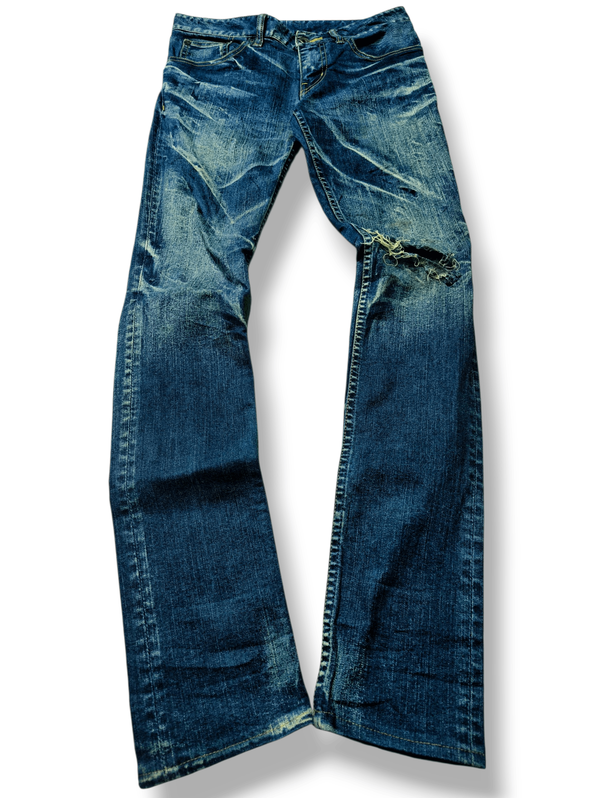 Le Grande Bleu (L.G.B.) L.G.B Mudwas Distressed Denim Size US 29 - 1 Thumbnail