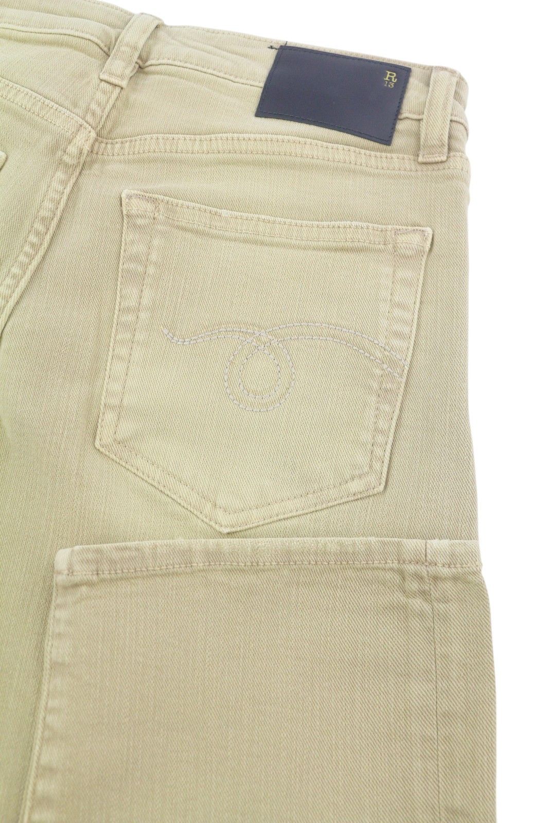 R13 BOY STRAIGHT 28 Khaki Stretch Washed Ankle Casual 86288 Size 28" / US 6 / IT 42 - 6 Thumbnail
