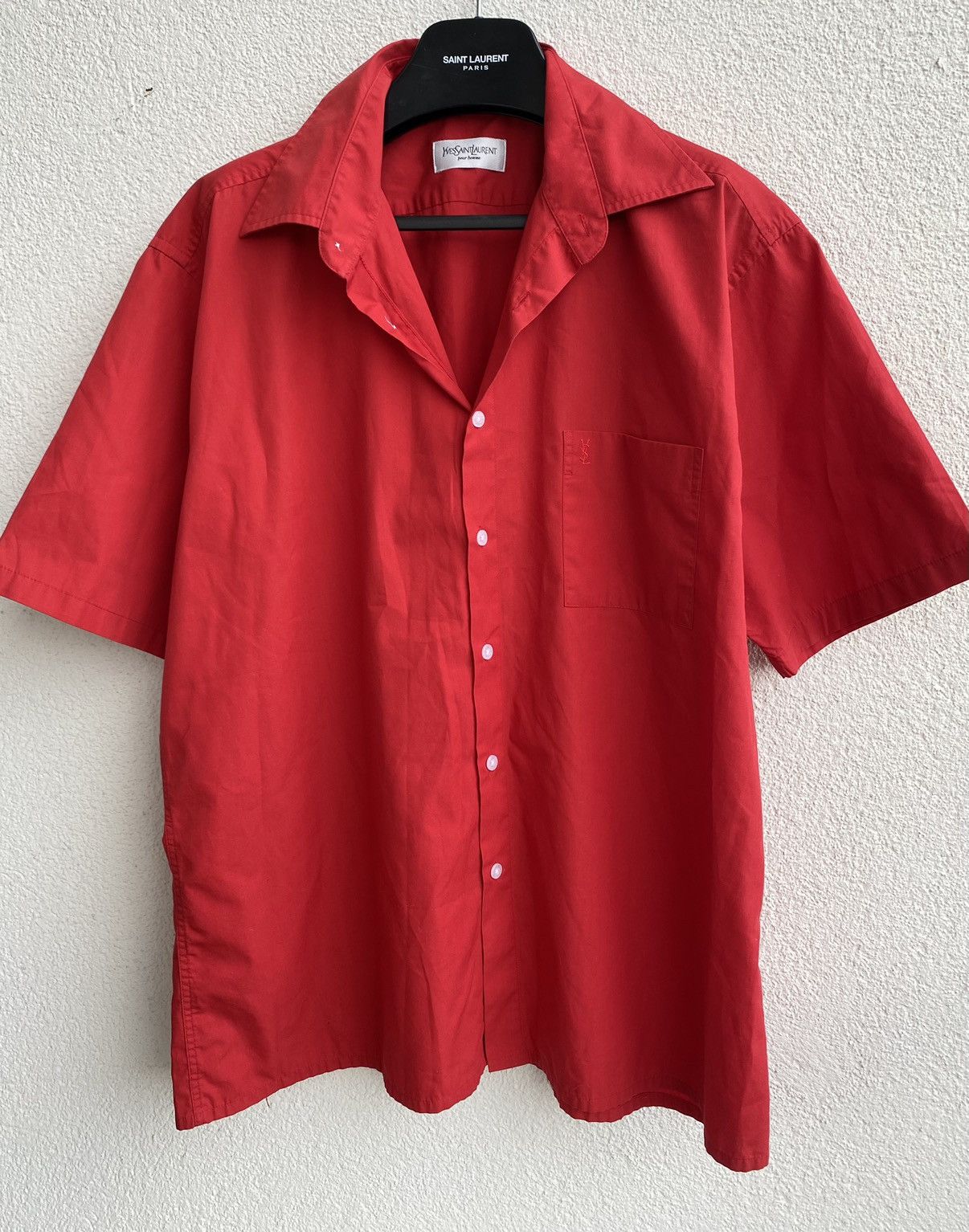 Yves Saint Laurent Summer YSL Shirt Red Button Up Size US L / EU 52-54 / 3 - 1 Thumbnail