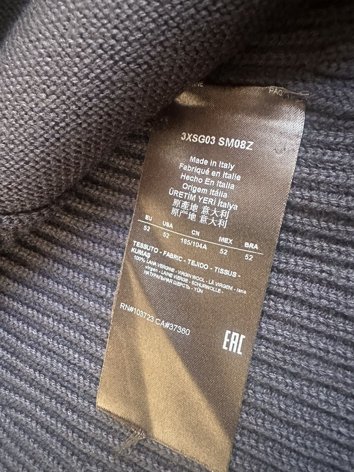 Giorgio Armani Giorgio Armani new/unworn blue wool cardigan Size US L / EU 52-54 / 3 - 7 Thumbnail