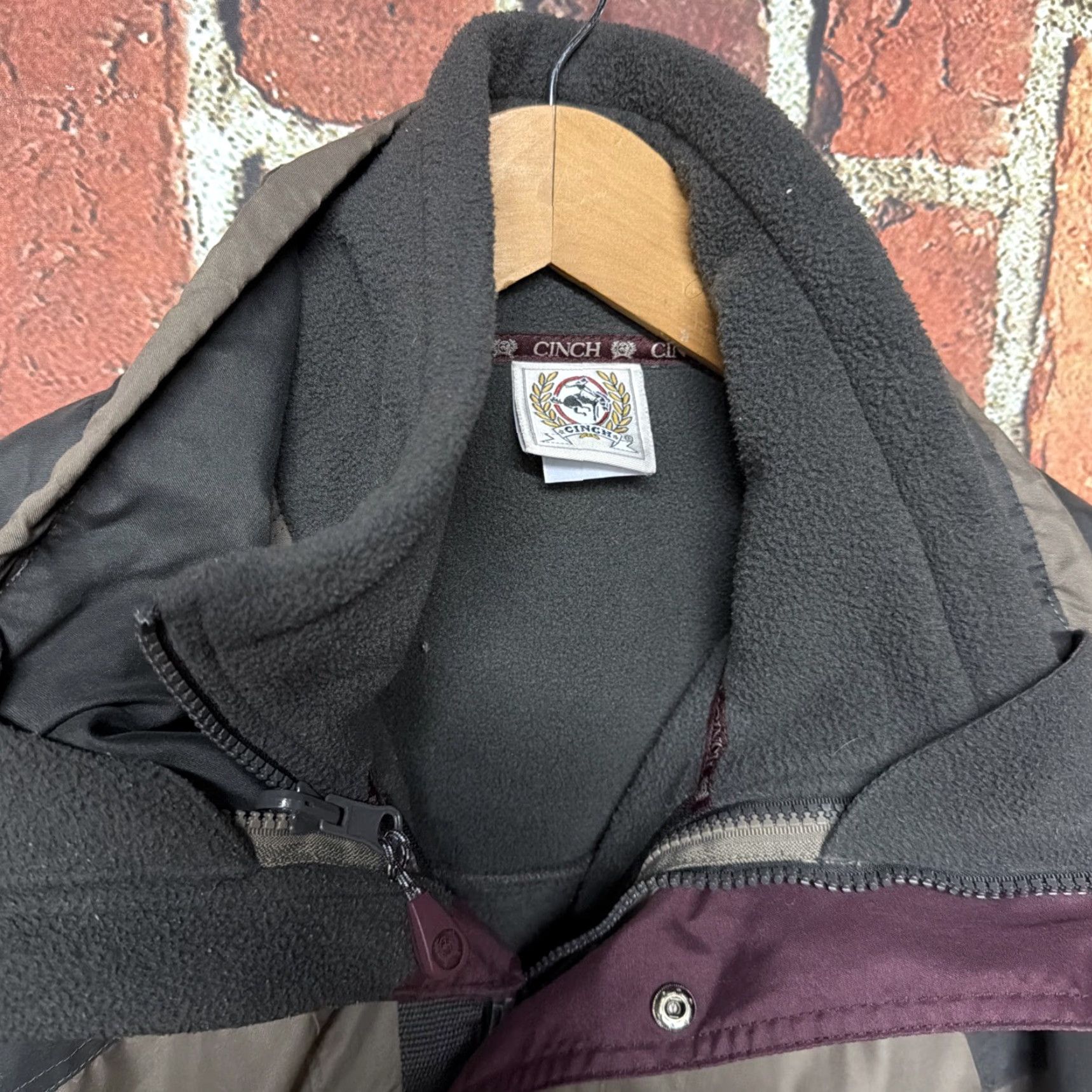 Vintage Cinch Jacket Men’s 2 In 1 Removable Fleece Sweater Liner Brown Large Vintage Size US L / EU 52-54 / 3 - 2 Thumbnail