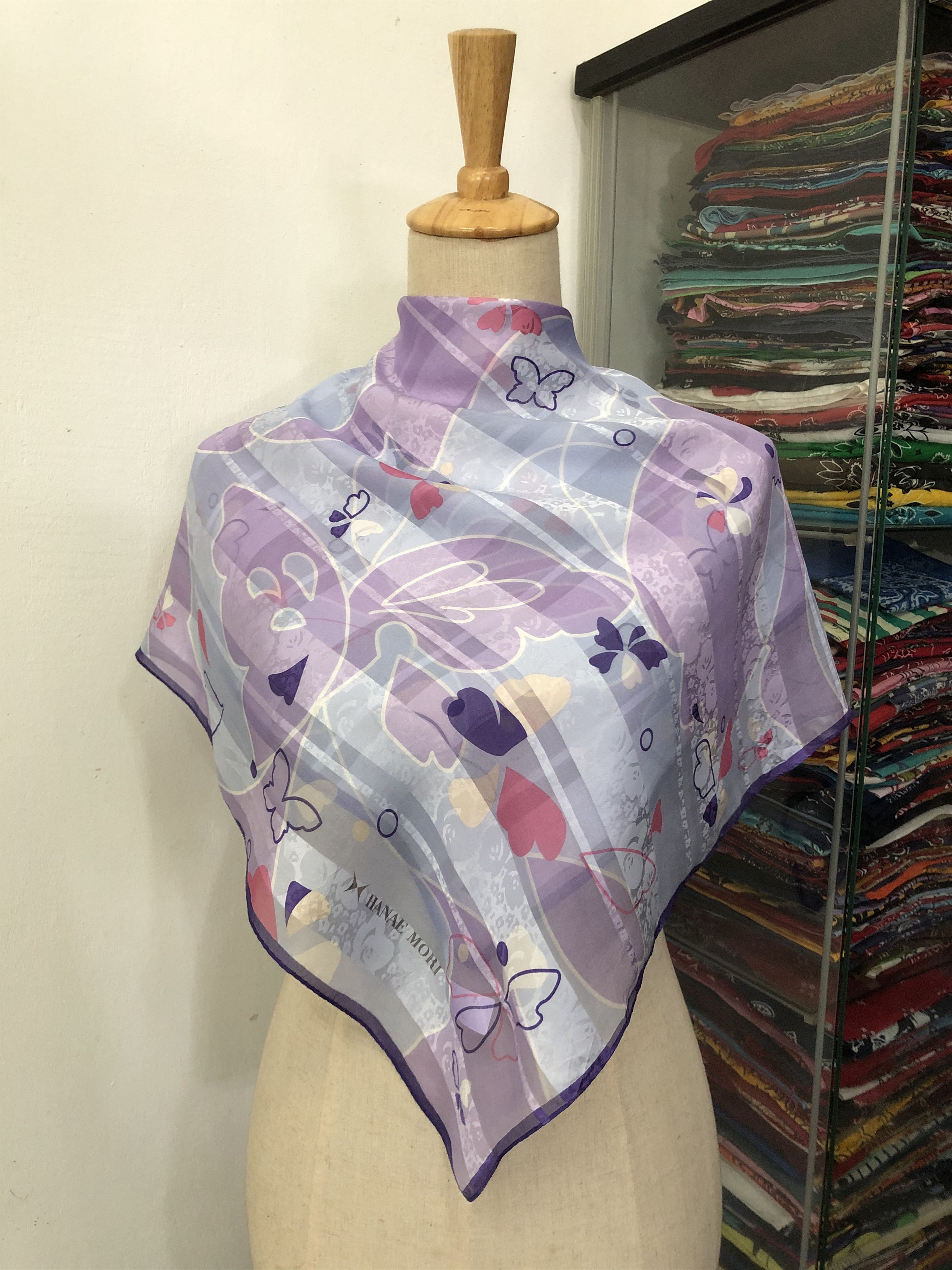 Hanae Mori × Vintage Vintage Hanae Mori Silk Scarf Size ONE SIZE - 1 Thumbnail