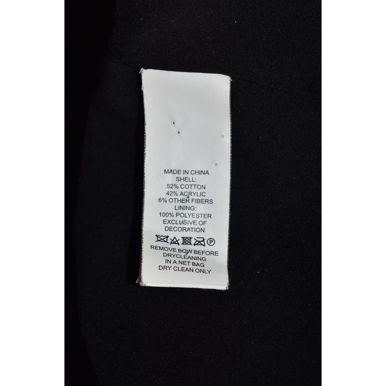 Kate Spade KATE SPADE Black Tweed Ruffled Hem And Ribbon Dress size 10 Size L / US 10 / IT 46 - 6 Thumbnail