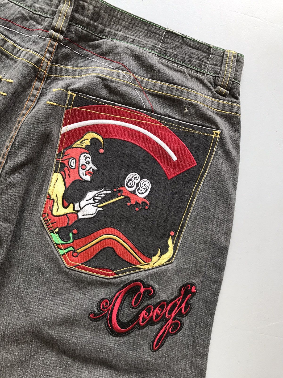 Coogi Vintage Coogi crazy king & joker embroidered denim Size US 44 / EU 60 - 14 Thumbnail