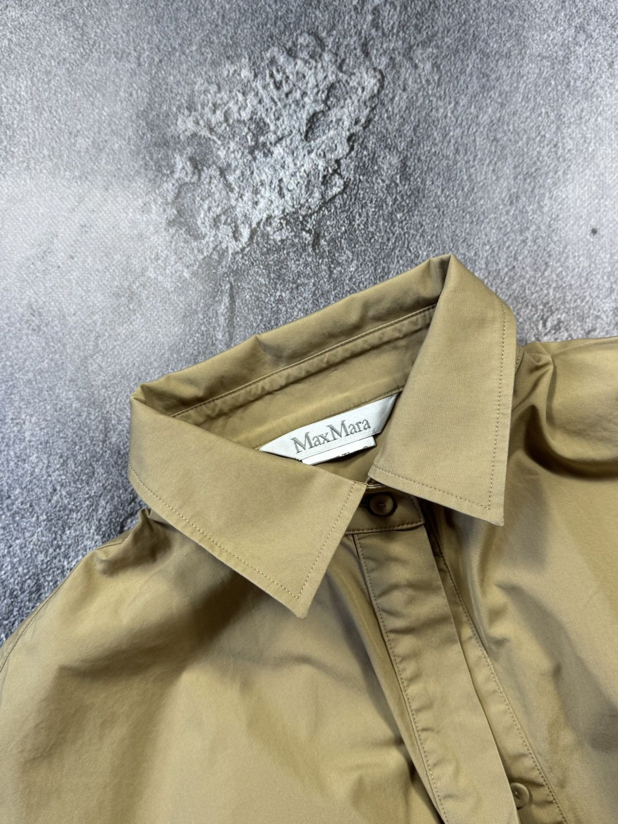 Max Mara MaxMara Oversized Shirt — Sand Beige Size L / US 10 / IT 46 - 4 Thumbnail