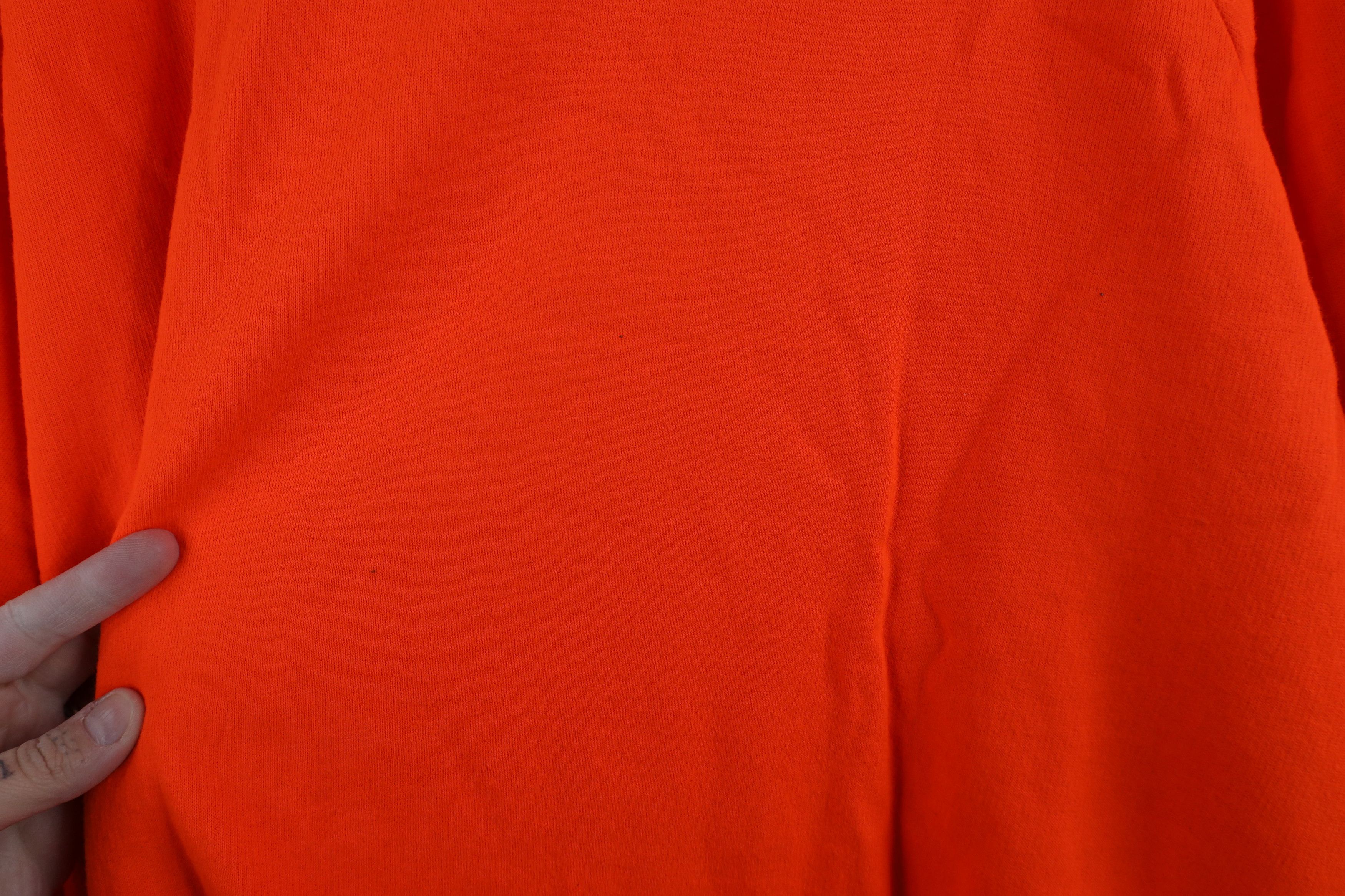 Vintage Vintage 80s 90s Streetwear Blank Sweatshirt Blaze Orange Size US XL / EU 56 / 4 - 8 Thumbnail