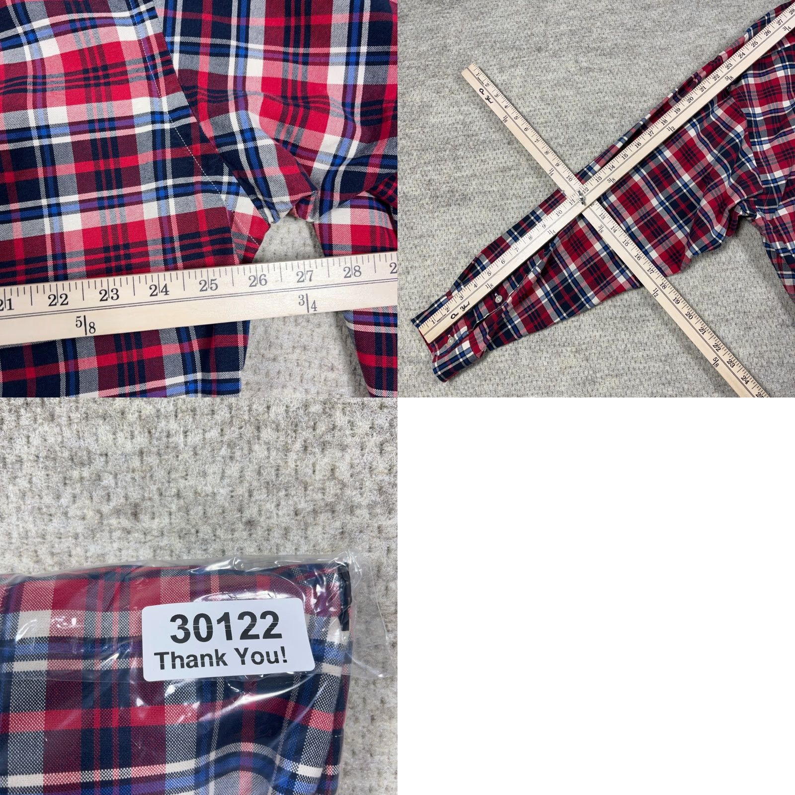 Ralph Lauren Ralph Lauren Shirt Men Large Red Blue Plaid Button Up OCBD Size US L / EU 52-54 / 3 - 8 Thumbnail