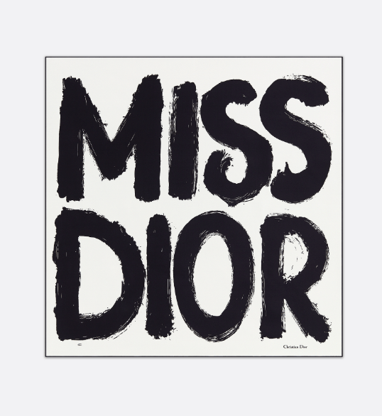 Dior o1w1db10625 Size : OS / Square Scarf in White/Black Size ONE SIZE - 3 Thumbnail