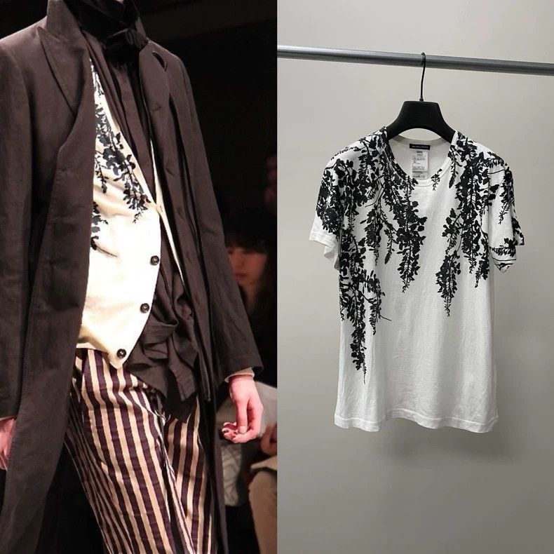 Ann Demeulemeester Ann Demeulemeester Black Pattern T-shirt Size US XS / EU 42 / 0 - 1 Thumbnail