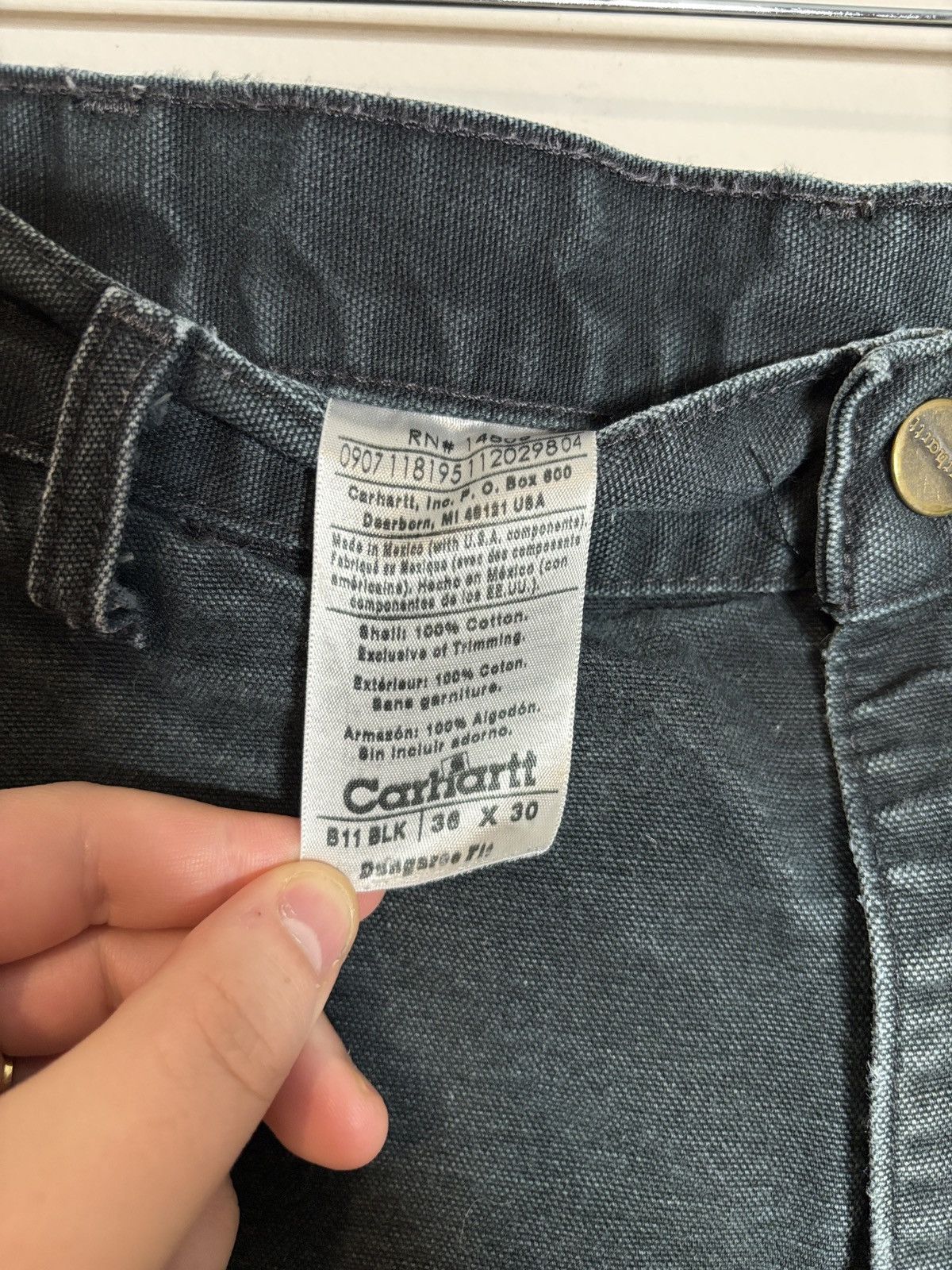 Carhartt Vintage Carhartt Carpenter Pants B11 Black Size US 35 - 3 Thumbnail