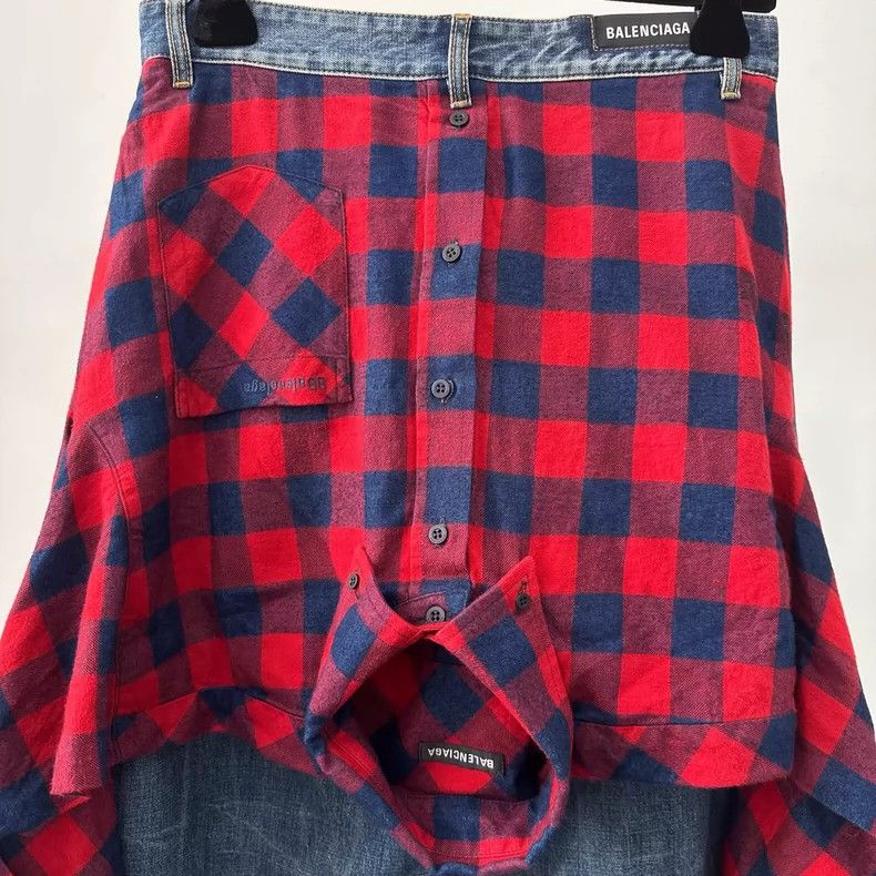 Balenciaga Balenciaga size xs SS21 Fake Two Piece Blouse Denim Pants 2 Size US 28 / EU 44 - 5 Thumbnail