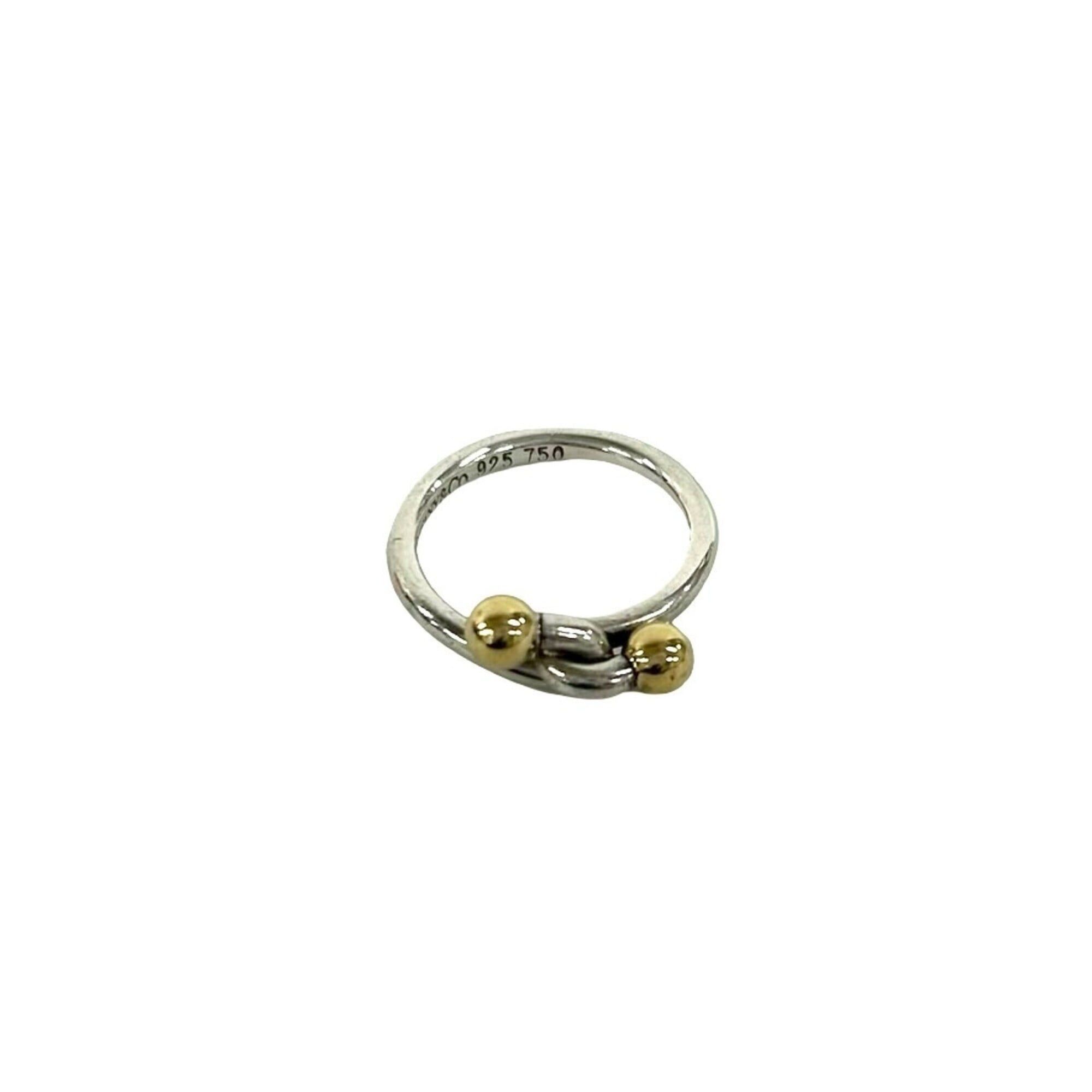 Tiffany & Co. TIFFANY&Co. Tiffany Love Knot Ring, Hook & Eye, Sterling Silver 925, 18K Yellow Gold, Silver, 151-1 Size ONE SIZE - 1 Thumbnail