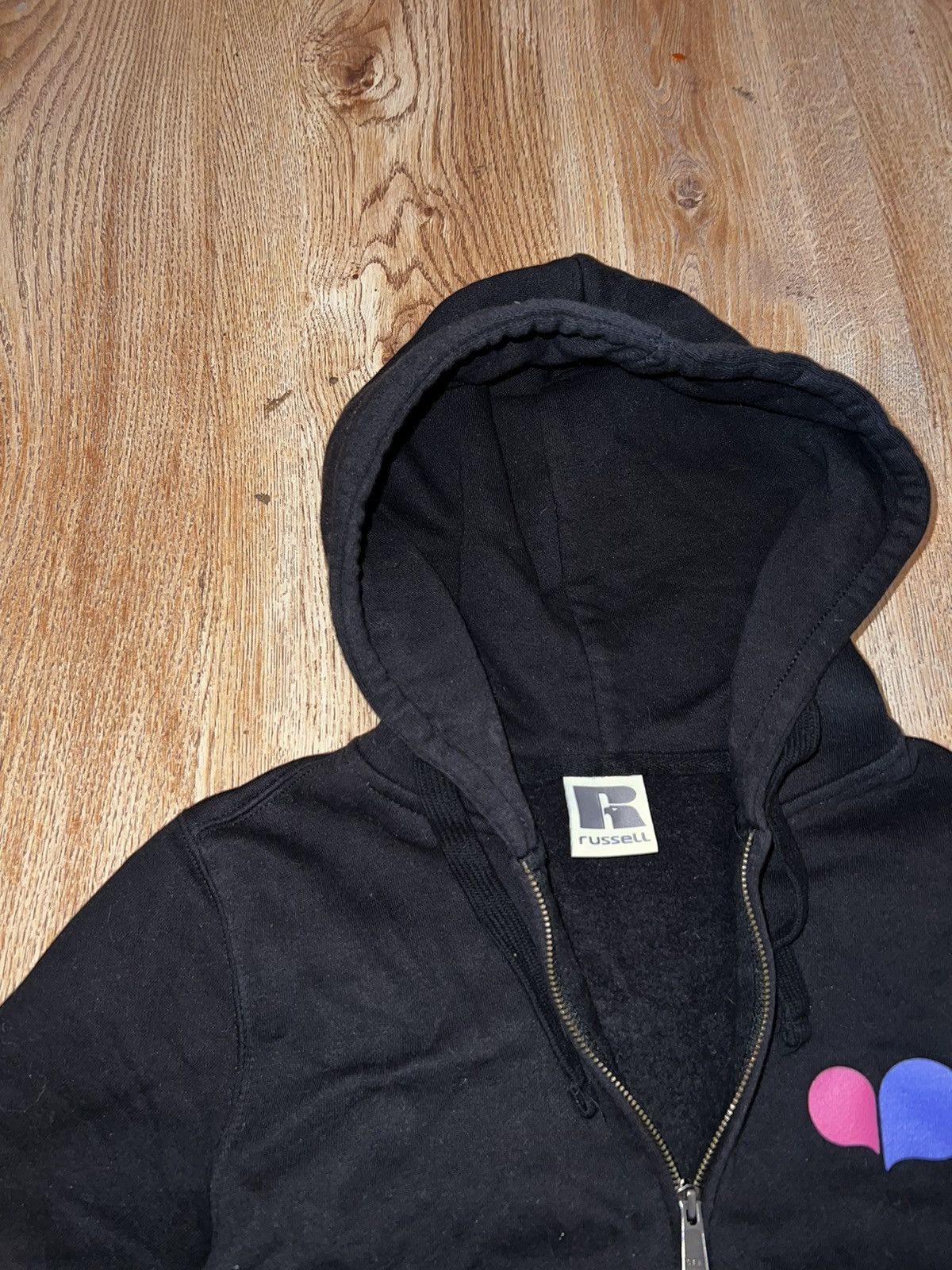 Russell Athletic × Vintage Vintage Russell Athletic Zip Up Hoodie Black Lowe Size US S / EU 44-46 / 1 - 5 Thumbnail