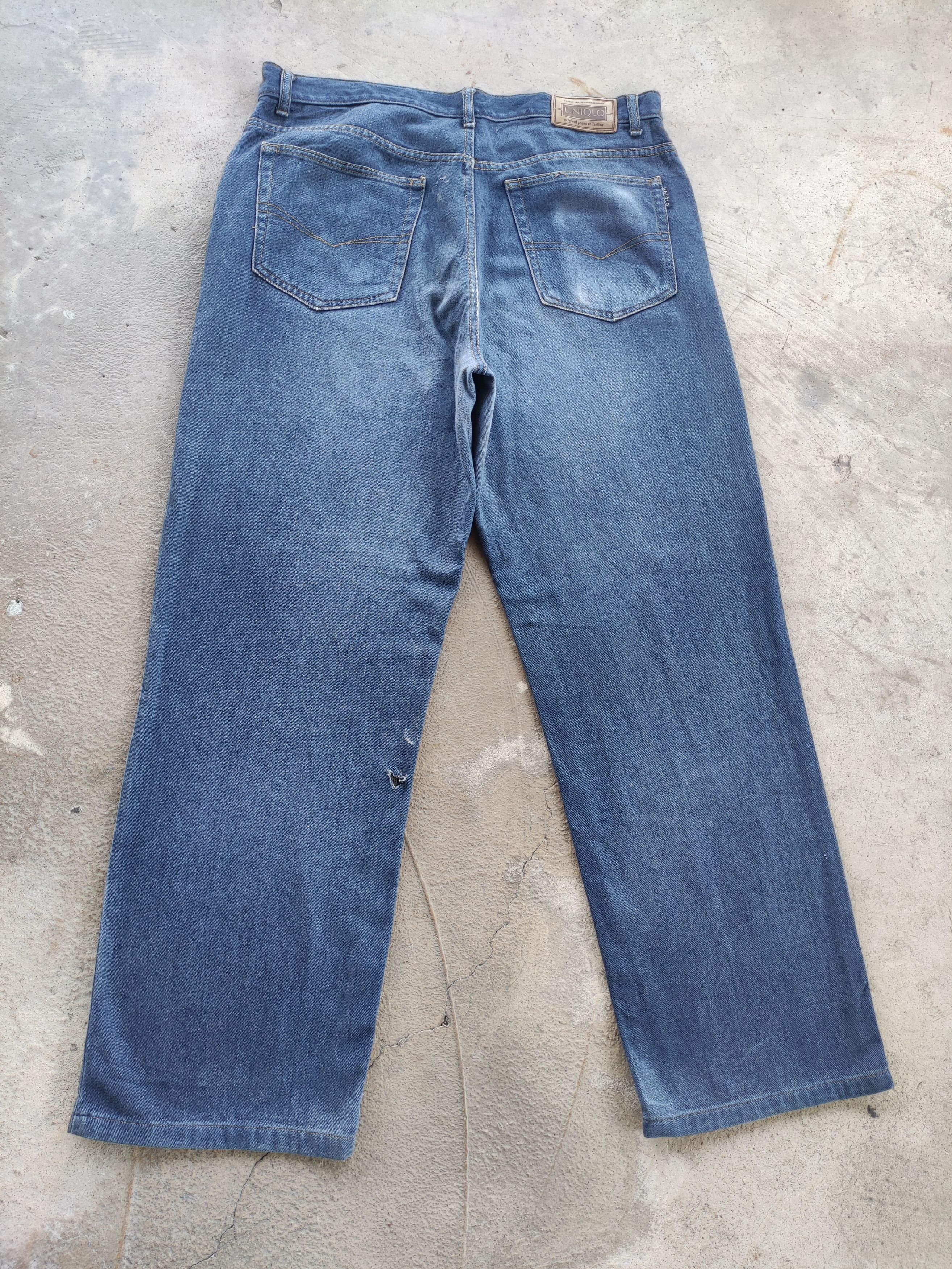 Japanese Brand Vintage Japanese Baggy Jean Distressed Faded Denim Pants Size US 37 - 9 Thumbnail