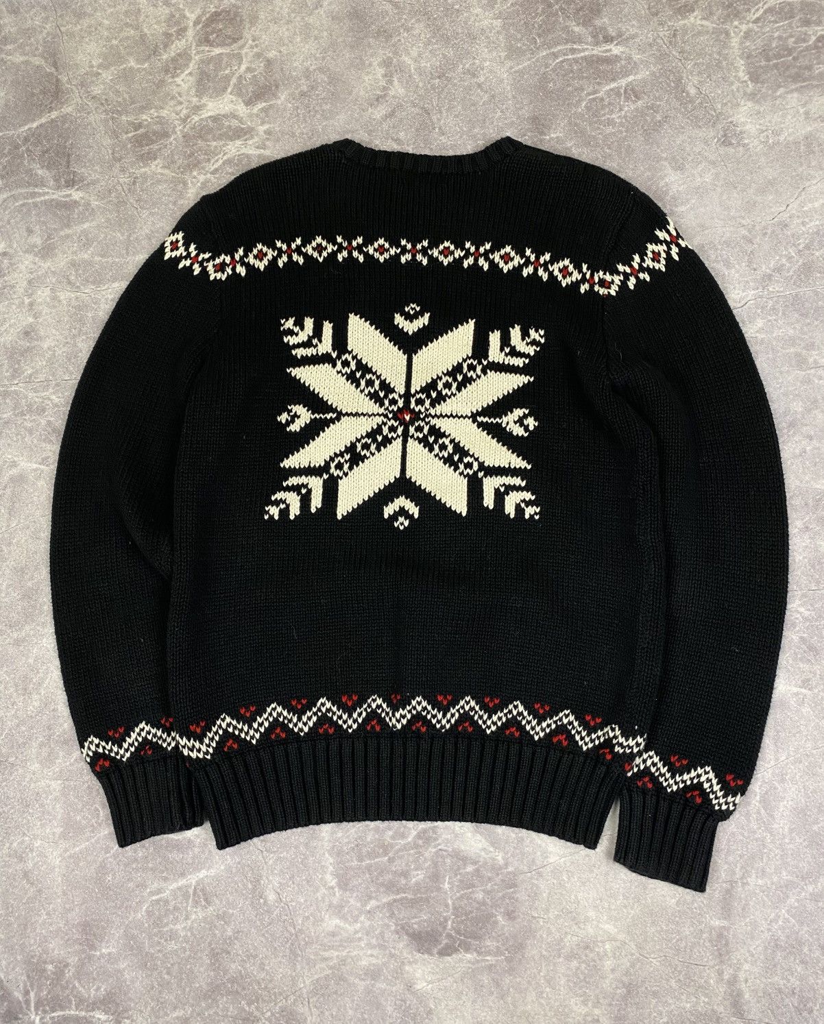 Polo Ralph Lauren Polo Ralph Lauren Vintage Very Rare Snowflake Cotton Sweater Size US M / EU 48-50 / 2 - 6 Thumbnail