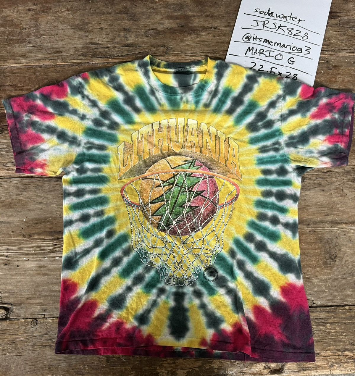 image of Vintage 1992 Lithuania XL Grateful Dead Tie-Dye Olympics in Tie/Dye, Men's