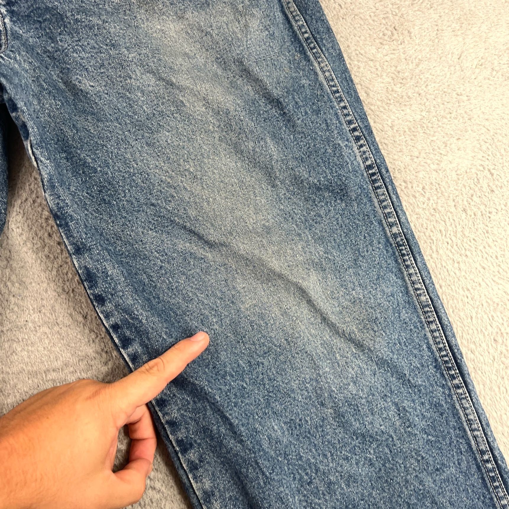 Vintage WILLIE ESCO Jeans 34 Blue Wide-Leg Streetwear Hip Hop Regular Fit Mens Size US 34 / EU 50 - 4 Thumbnail