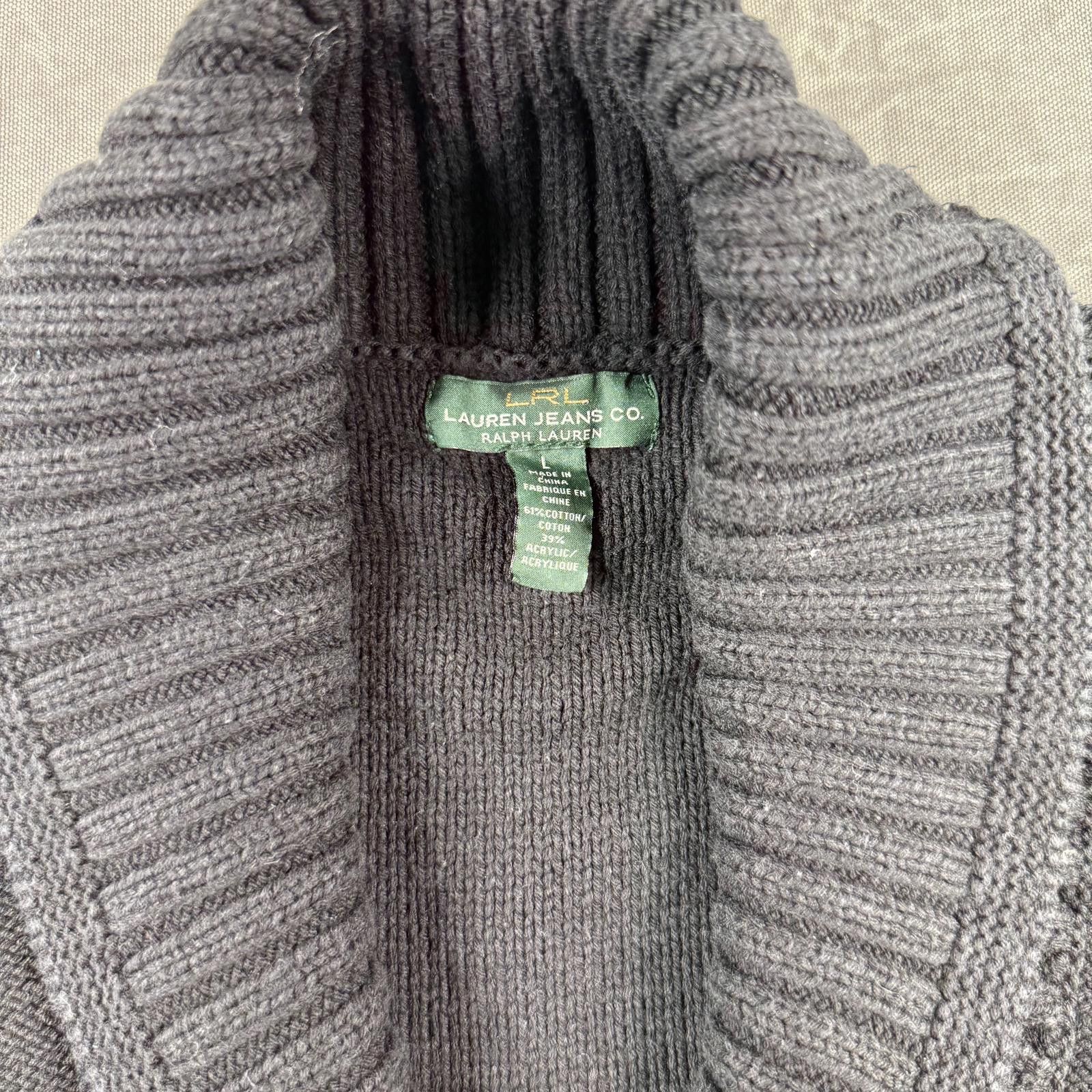 Polo Ralph Lauren Ralph Lauren Sweater Women's L Black Shawl Collar Size L / US 10 / IT 46 - 4 Thumbnail